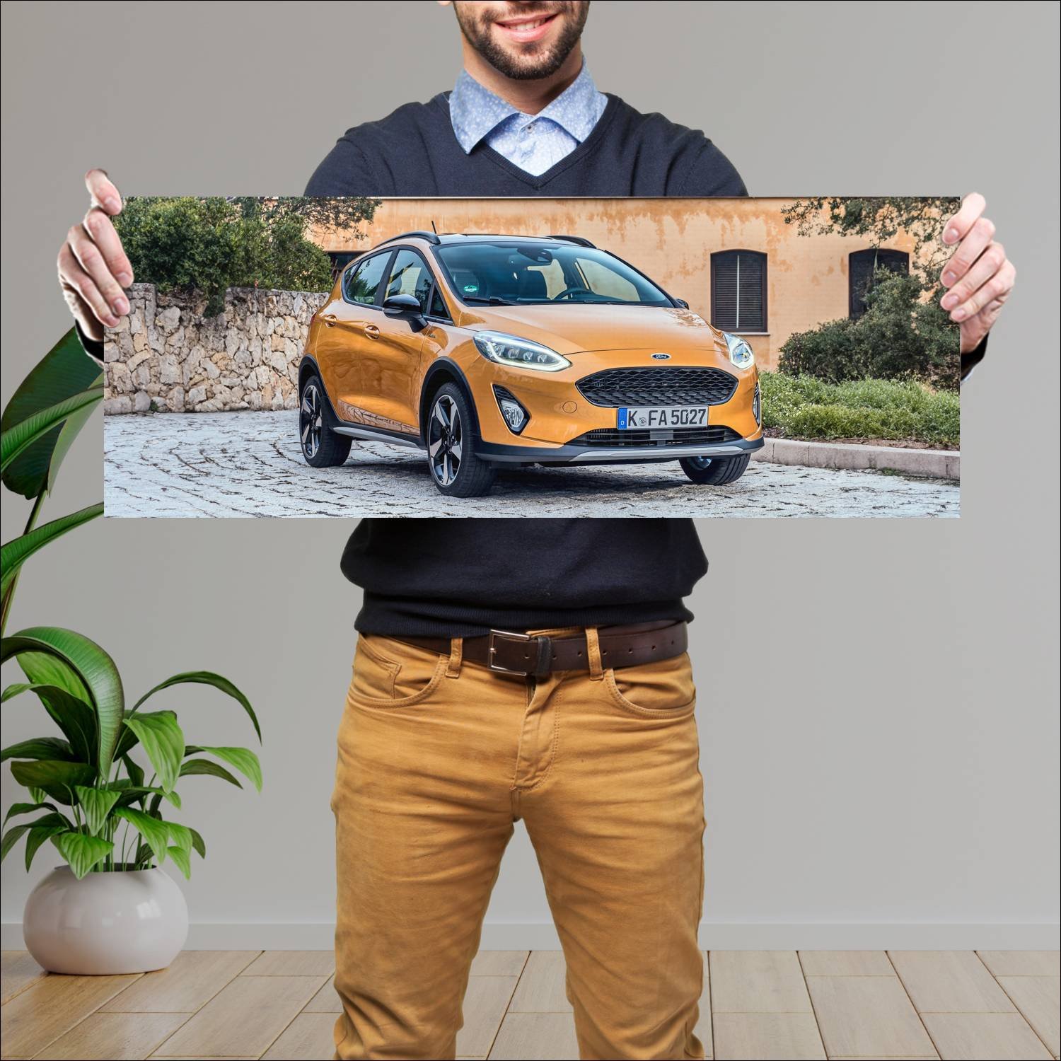 Cuadro grande 30x80cm 2018 ford fiesta active 5 do 238 Ford