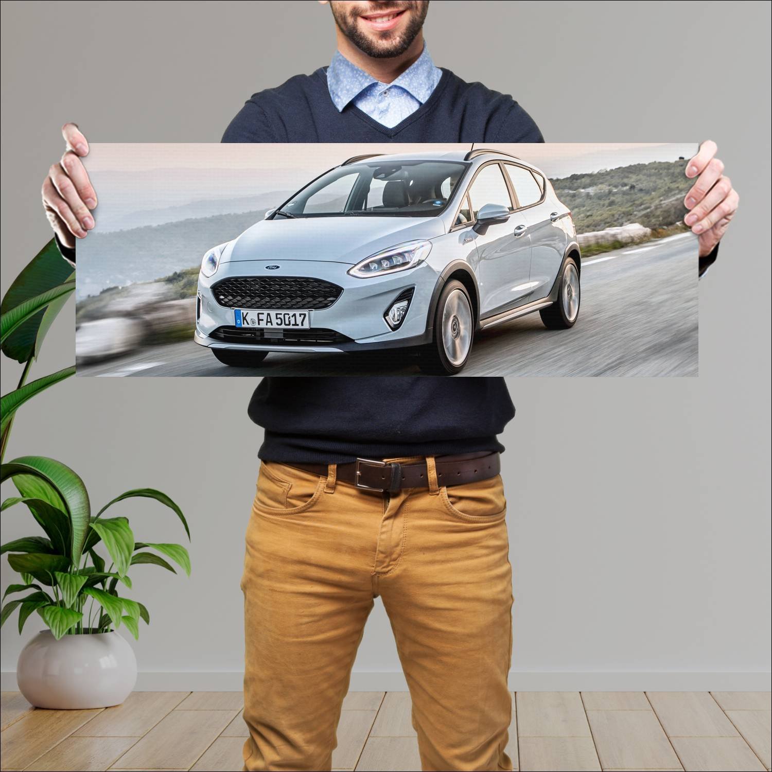 Cuadro grande 30x80cm 2018 ford fiesta active 5 do 239 Ford