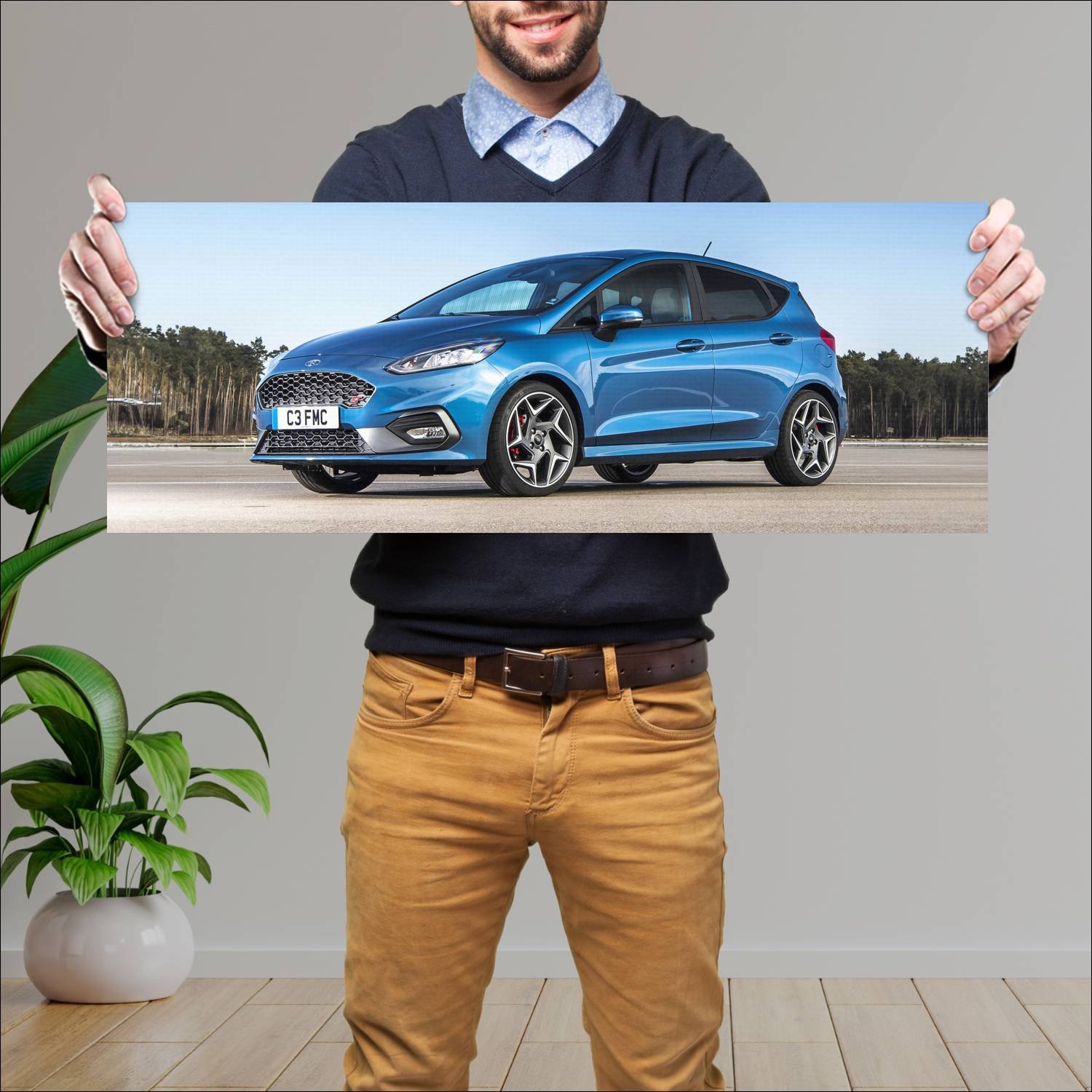 Cuadro grande 30x80cm 2018 ford fiesta st 5 door 7 242 Ford