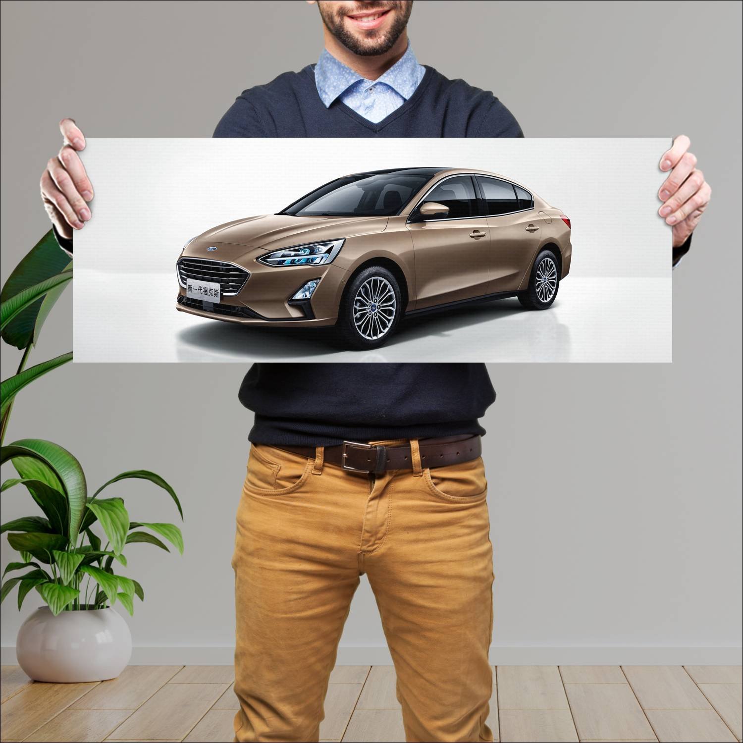 Cuadro grande 30x80cm 2018 ford focus sedan cn 773 245 Ford
