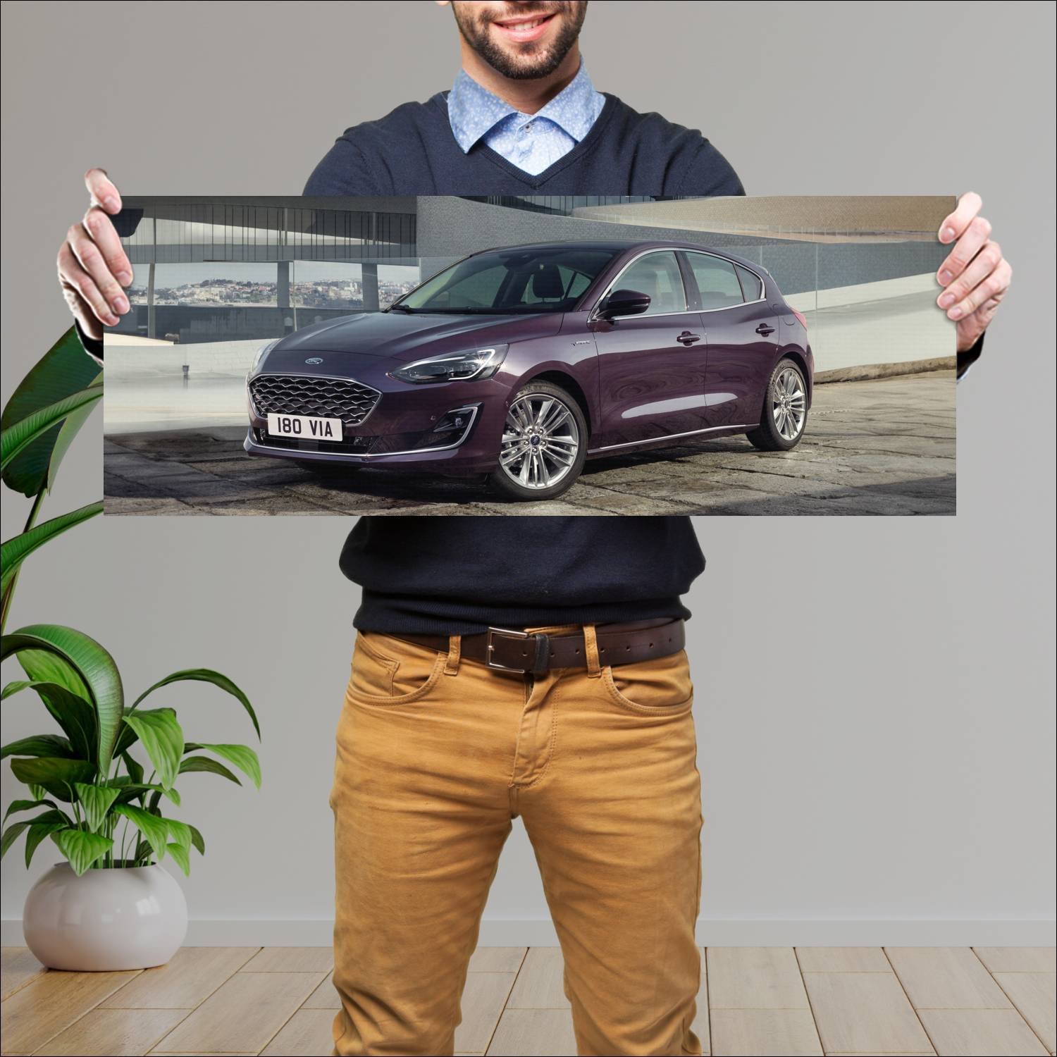 Cuadro grande 30x80cm 2018 ford focus vignale Ford