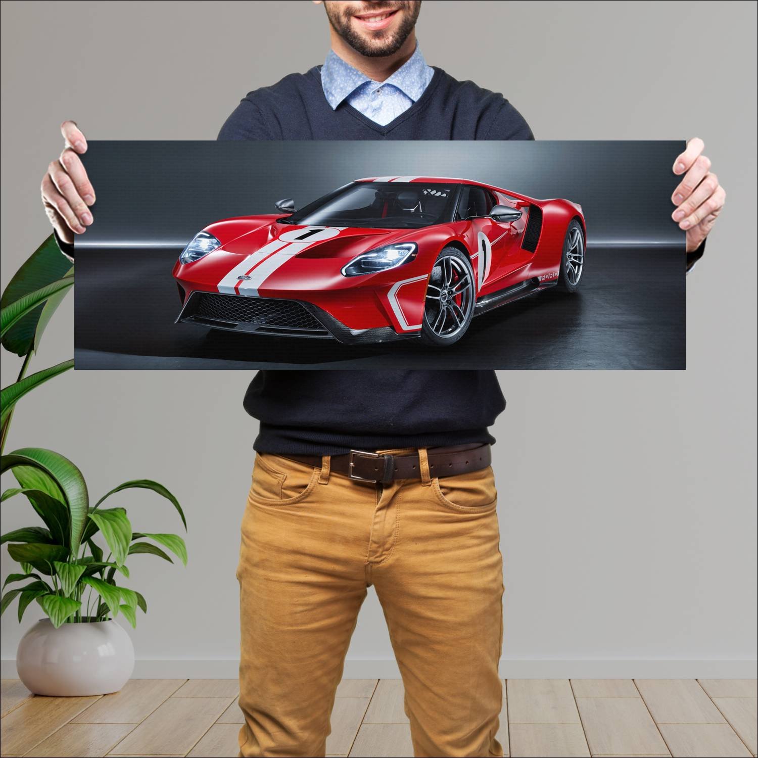 Cuadro grande 30x80cm 2018 ford gt 67 heritage edi 252 Ford