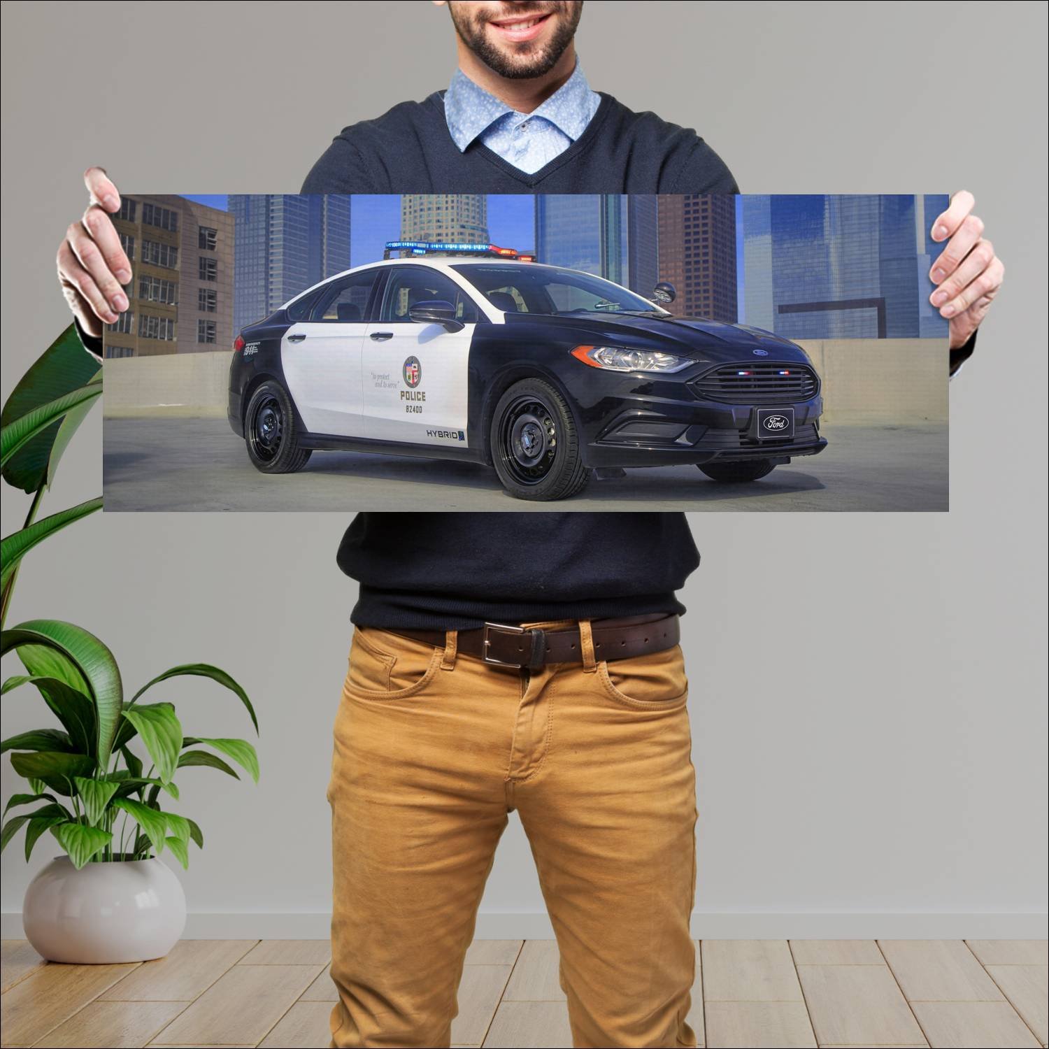 Cuadro grande 30x80cm 2018 ford police responder h 271 Ford