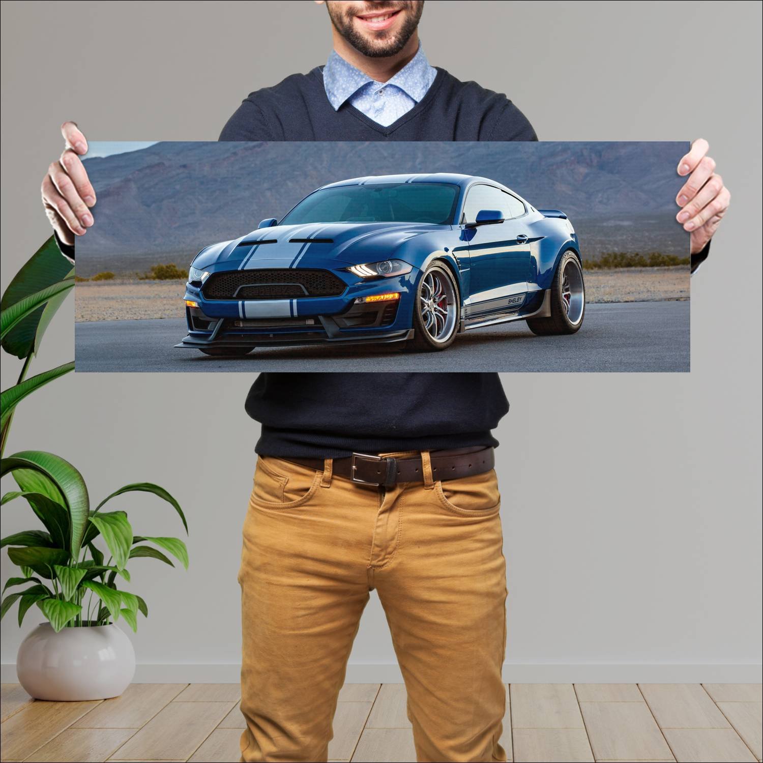 Cuadro grande 30x80cm 2018 shelby super snake wide 280 Ford