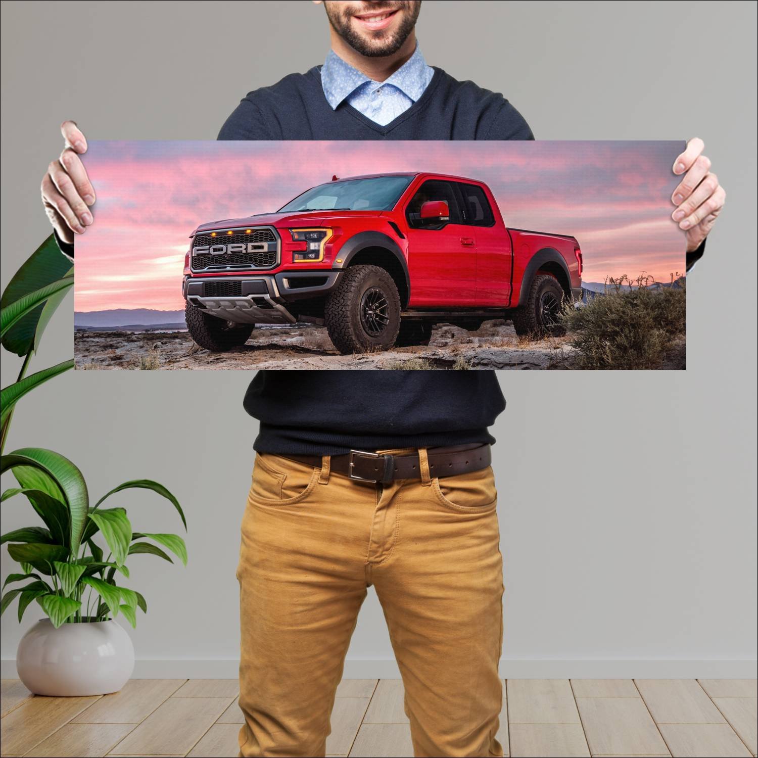 Cuadro grande 30x80cm 2019 ford f 150 raptor super 289 Ford