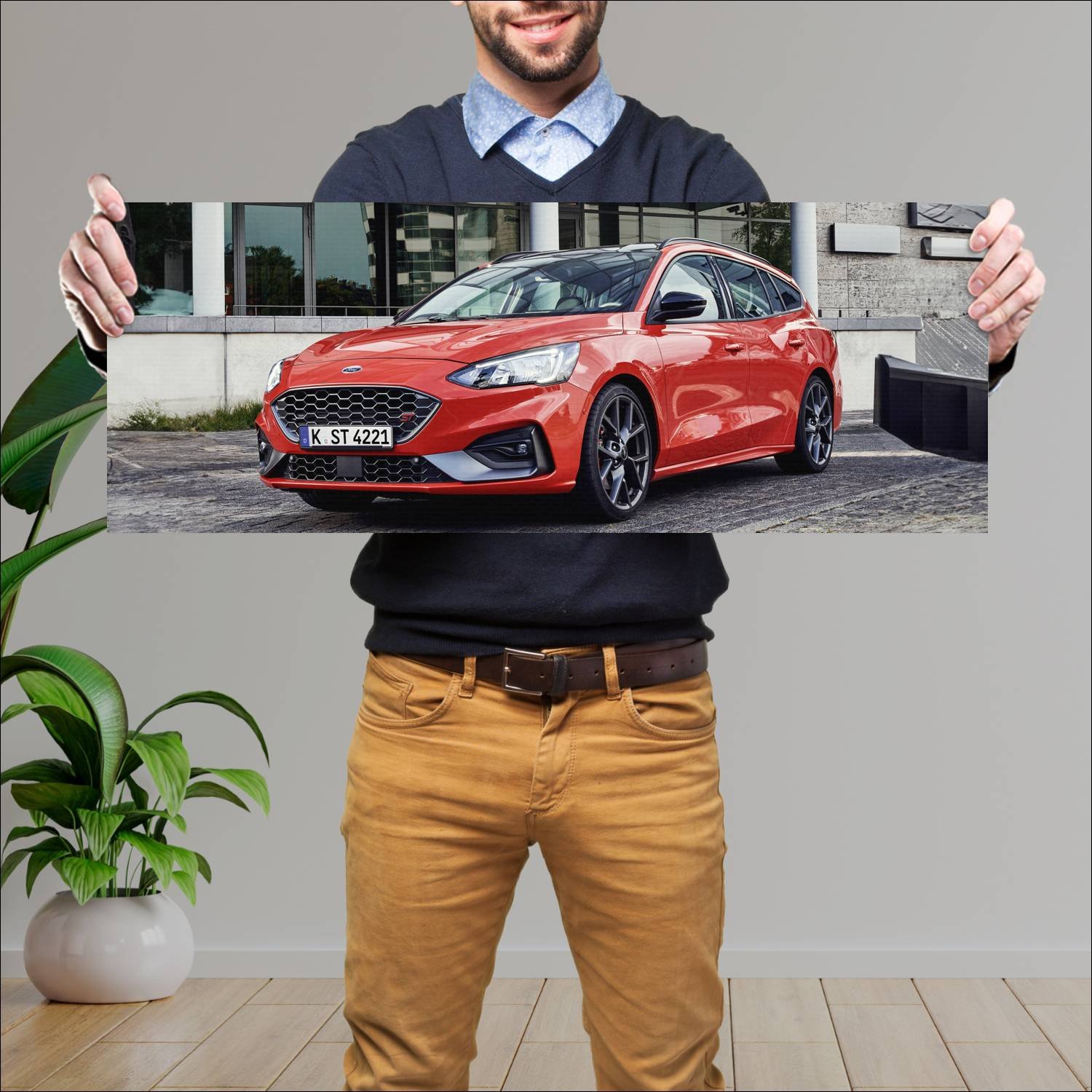 Cuadro grande 30x80cm 2019 ford focus st turnier 9 296 Ford