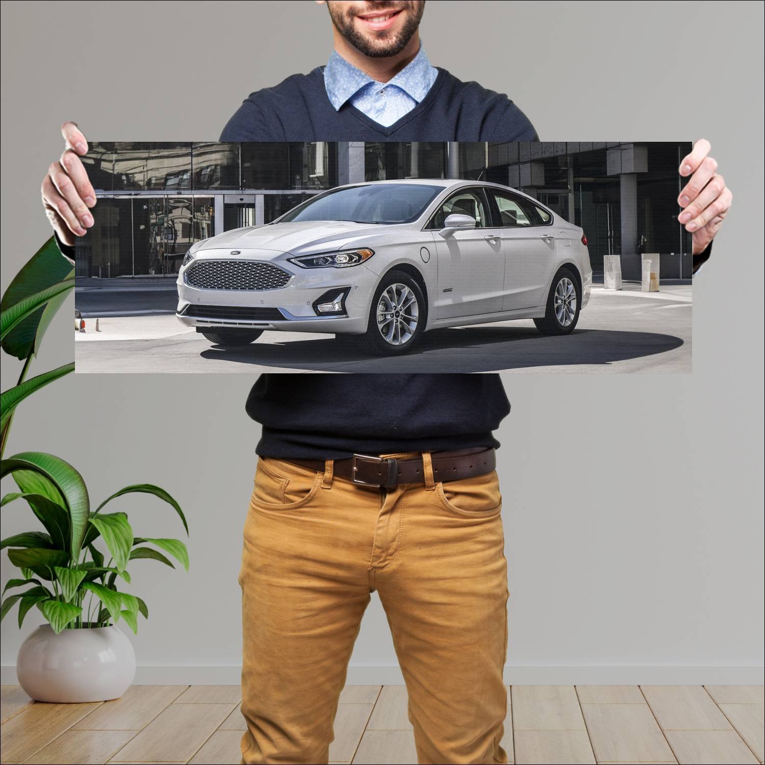 Cuadro grande 30x80cm 2019 ford fusion energi Ford