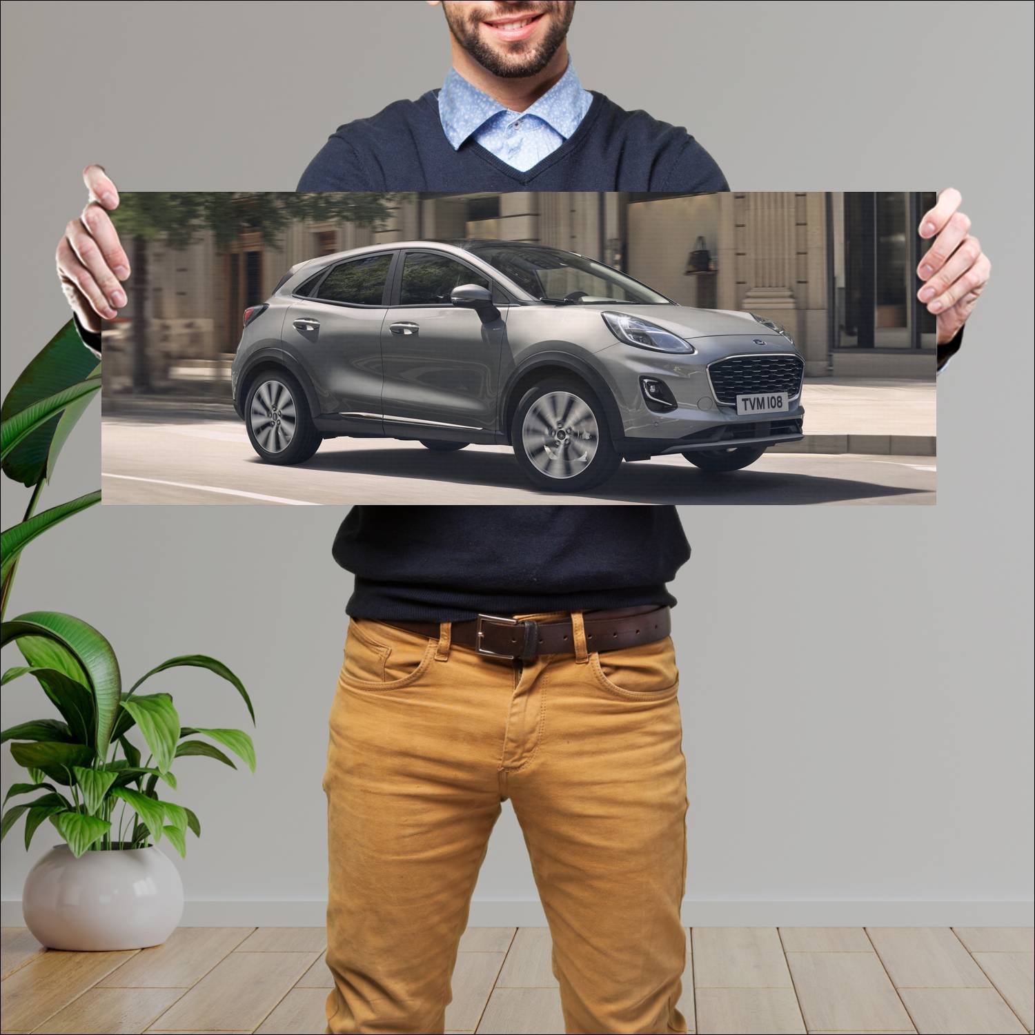 Cuadro grande 30x80cm 2019 ford puma auto 312 Ford