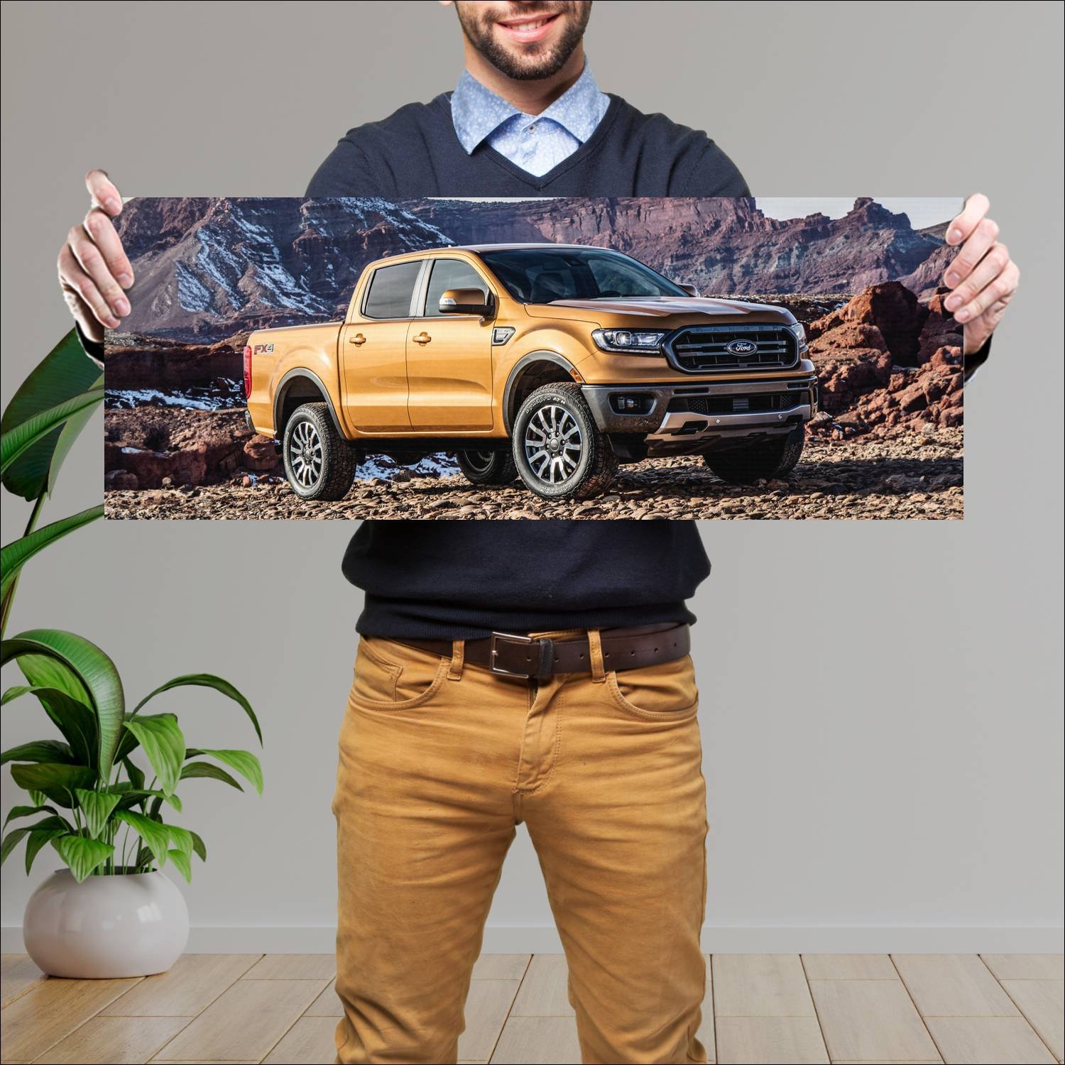Cuadro grande 30x80cm 2019 ford ranger lariat fx4 314 Ford