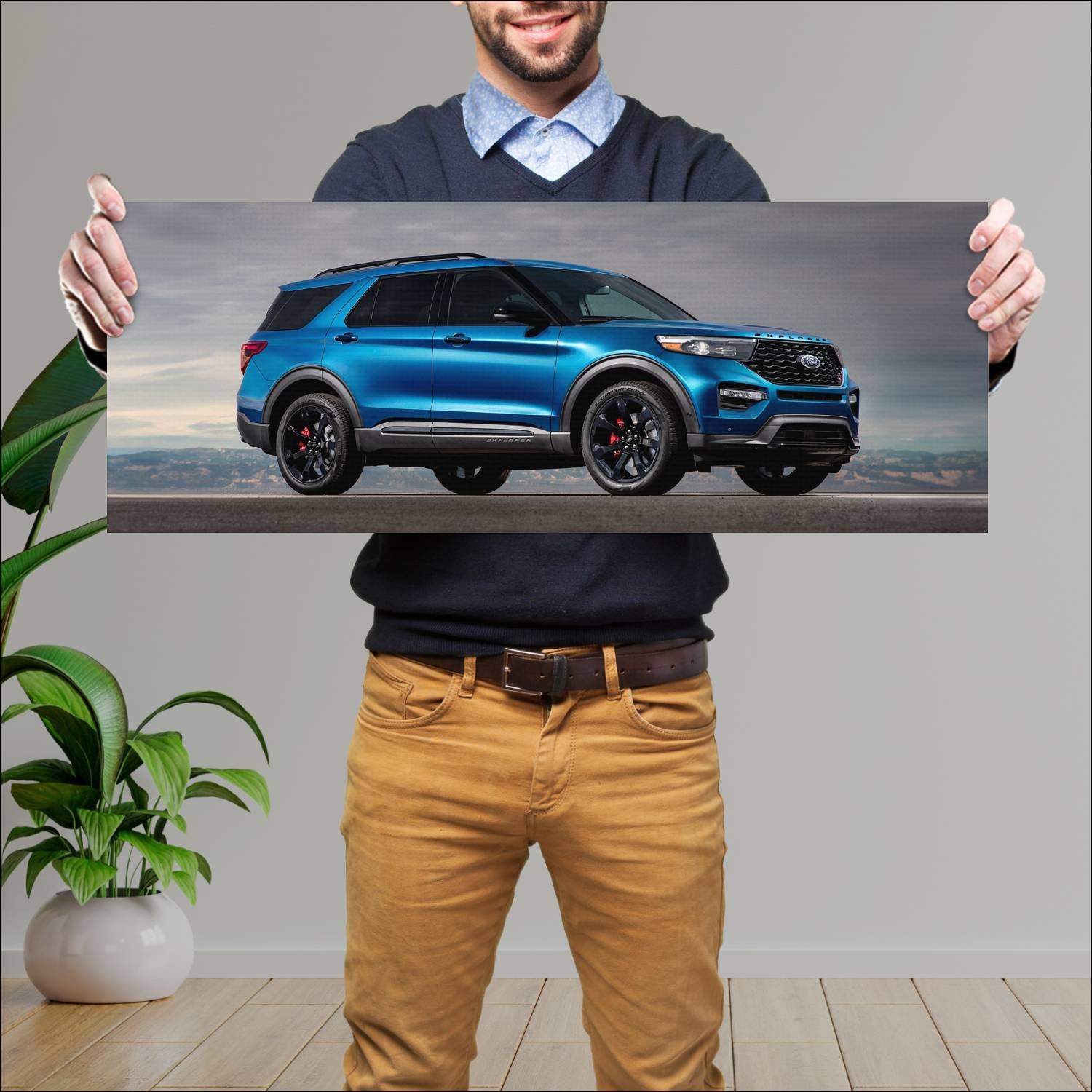 Cuadro grande 30x80cm 2020 ford explorer st auto 327 Ford