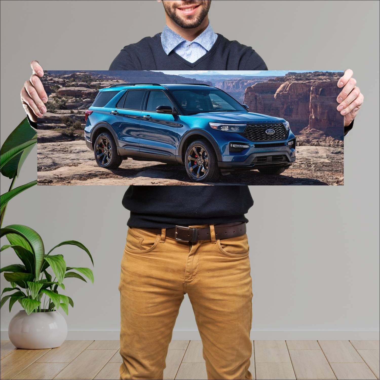 Cuadro grande 30x80cm 2020 ford explorer st auto 328 Ford