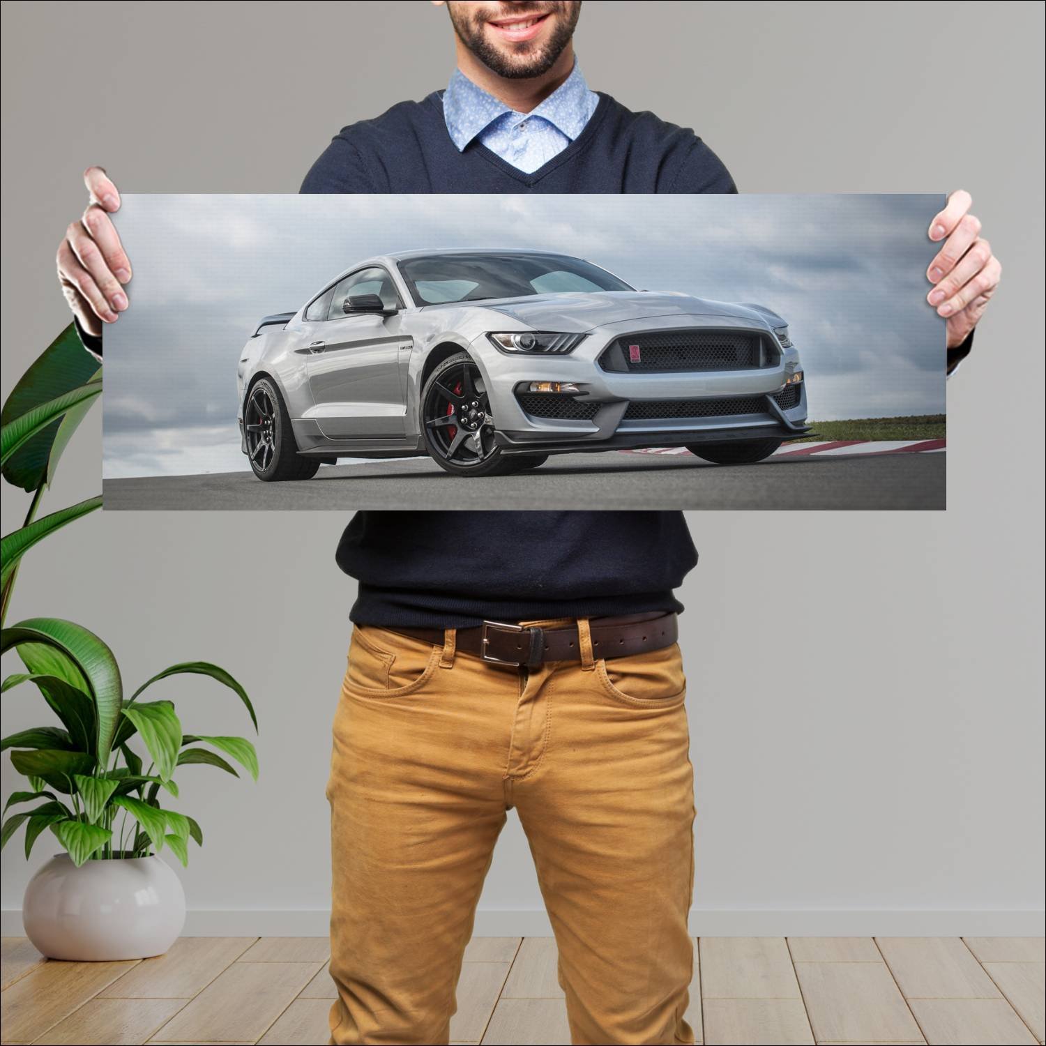 Cuadro grande 30x80cm 2020 shelby gt350r auto 340 Ford