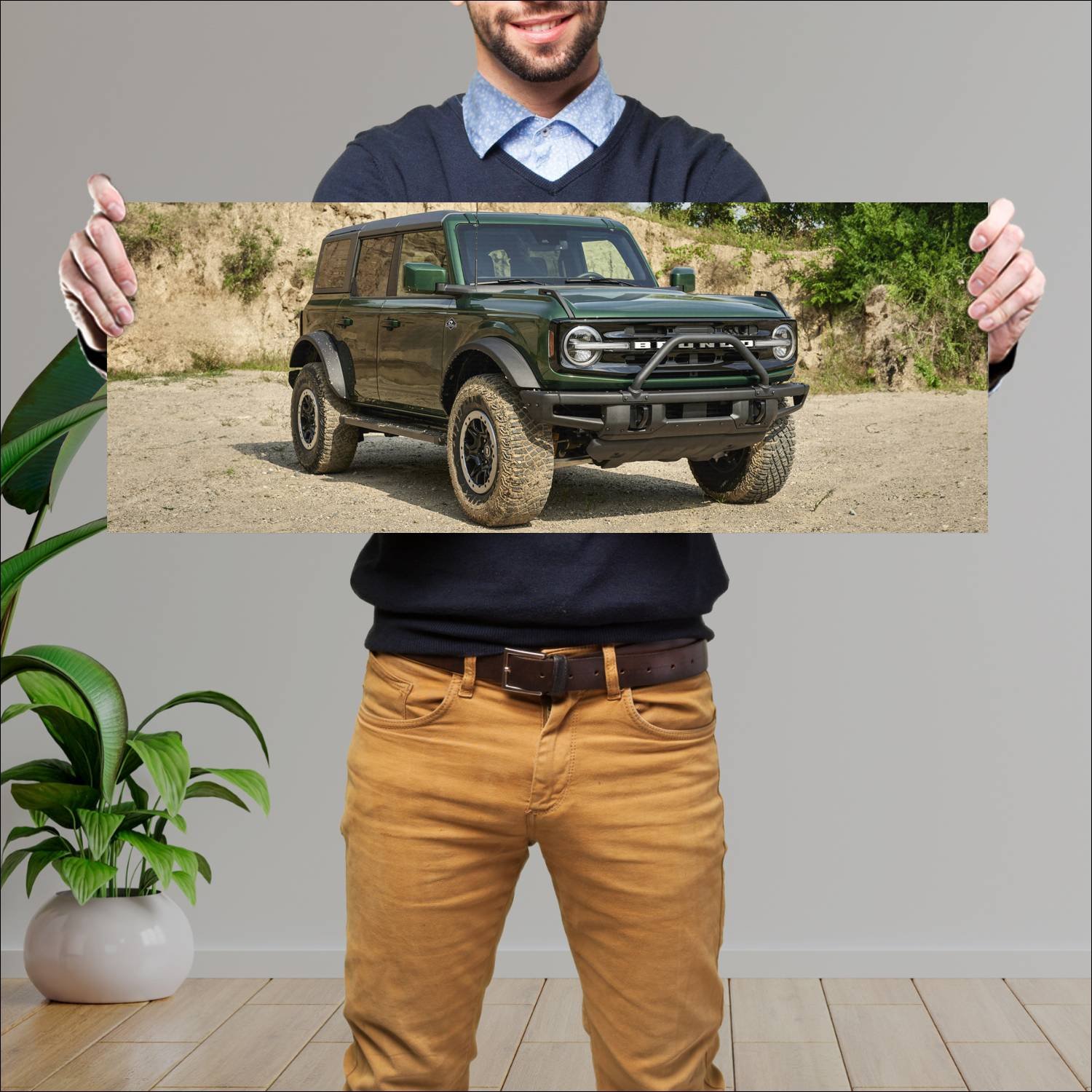 Cuadro grande 30x80cm 2021 ford bronco outer banks 345 Ford