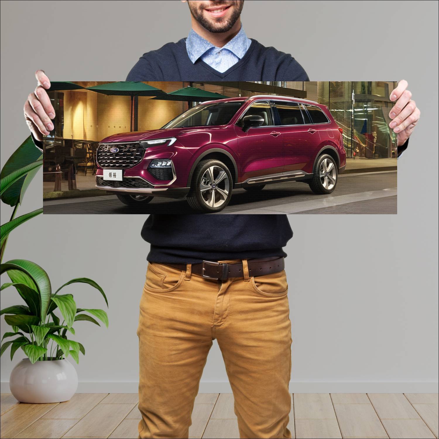 Cuadro grande 30x80cm 2021 ford equator auto 348 Ford