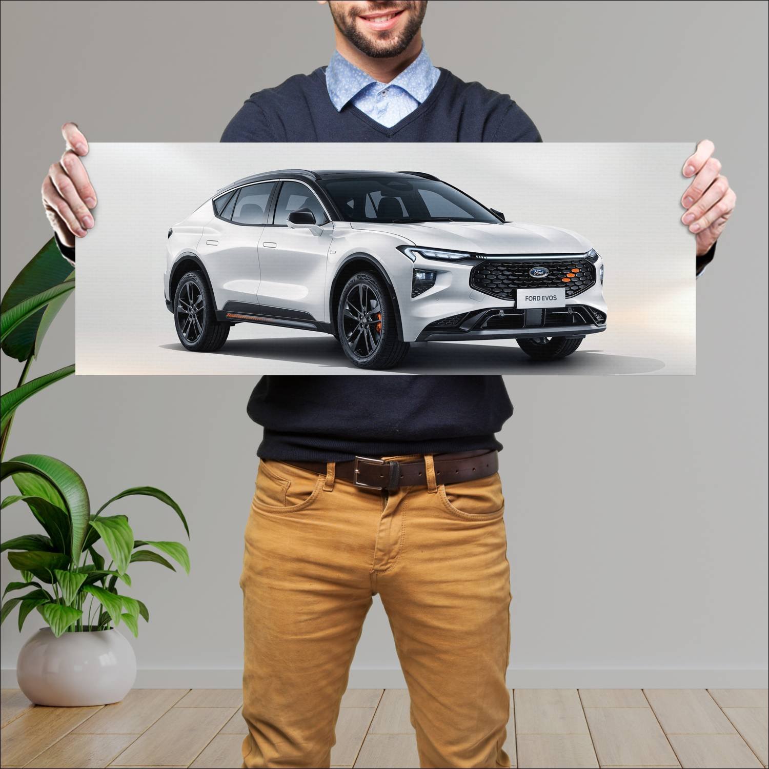 Cuadro grande 30x80cm 2021 ford evos cn auto 352 Ford