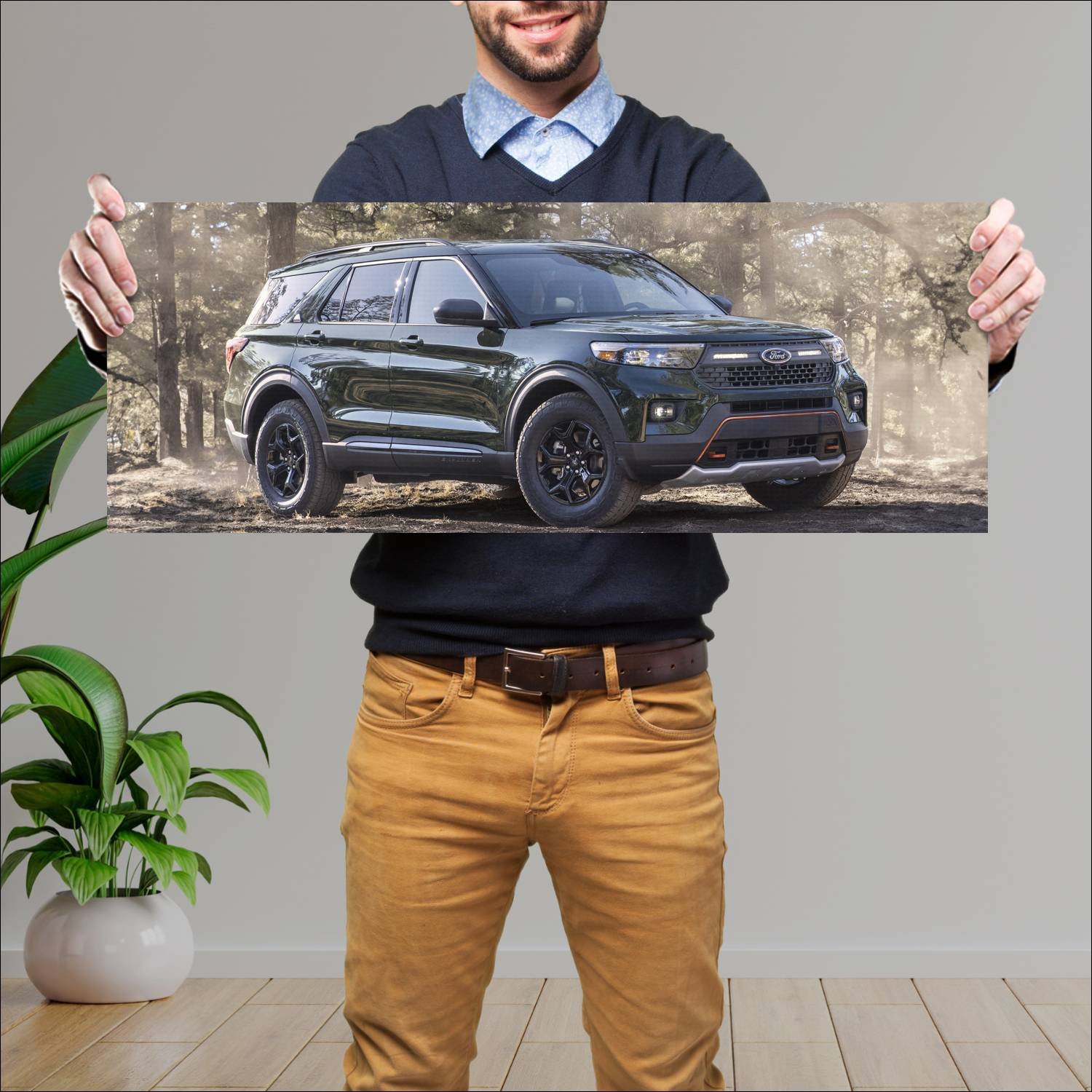 Cuadro grande 30x80cm 2021 ford explorer timberlin 354 Ford
