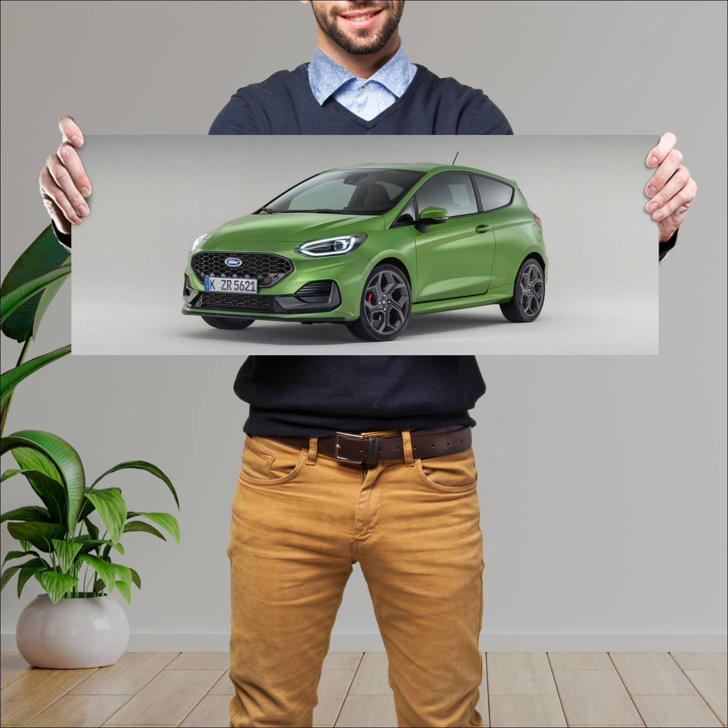 Cuadro grande 30x80cm 2021 ford fiesta st 3 door 1 360 Ford