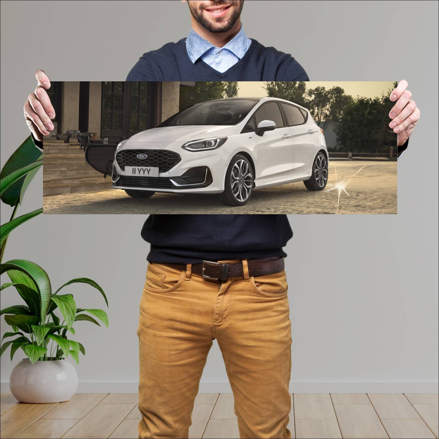 Cuadro grande 30x80cm 2021 ford fiesta st line 5 d 361 Ford