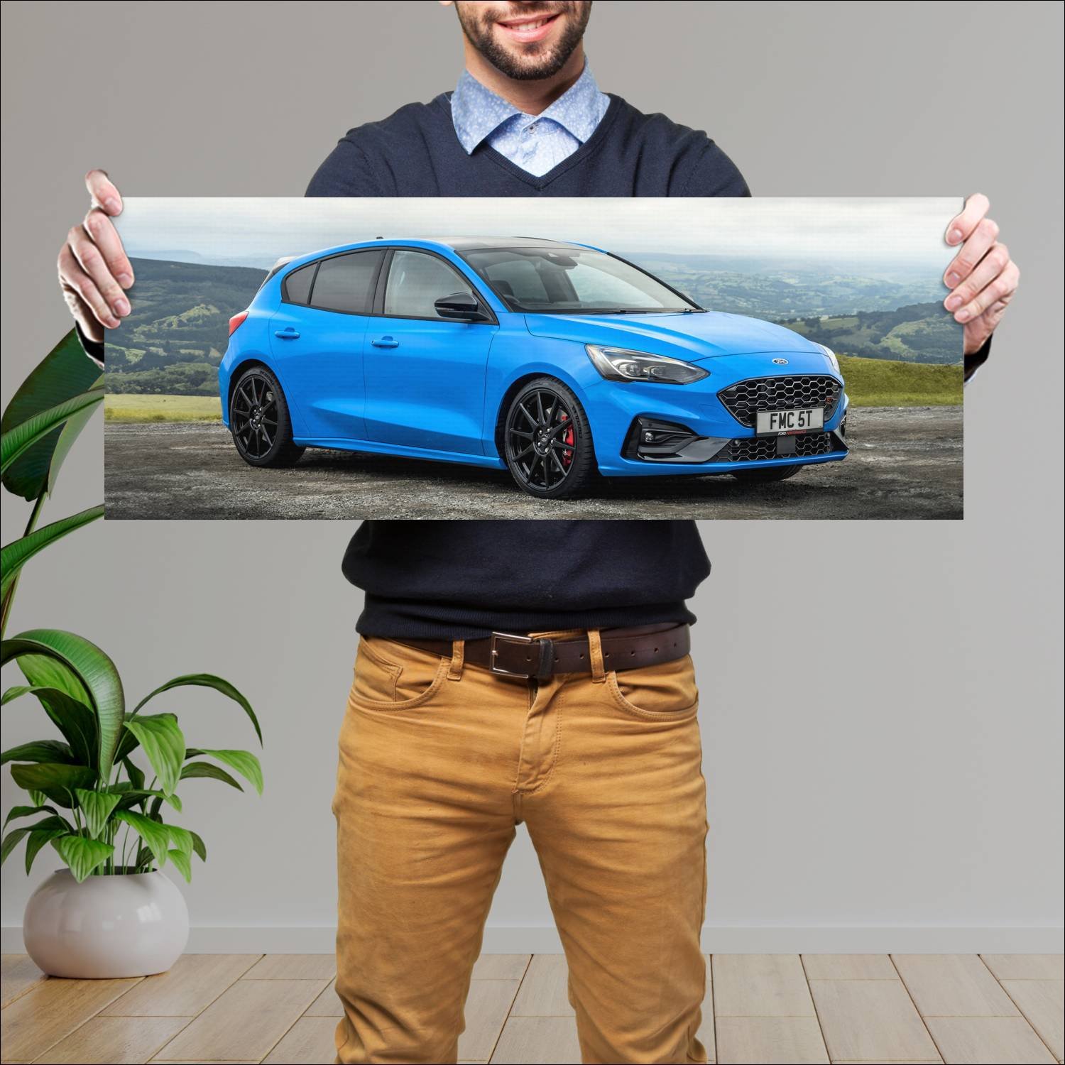 Cuadro grande 30x80cm 2021 ford focus st edition u 362 Ford