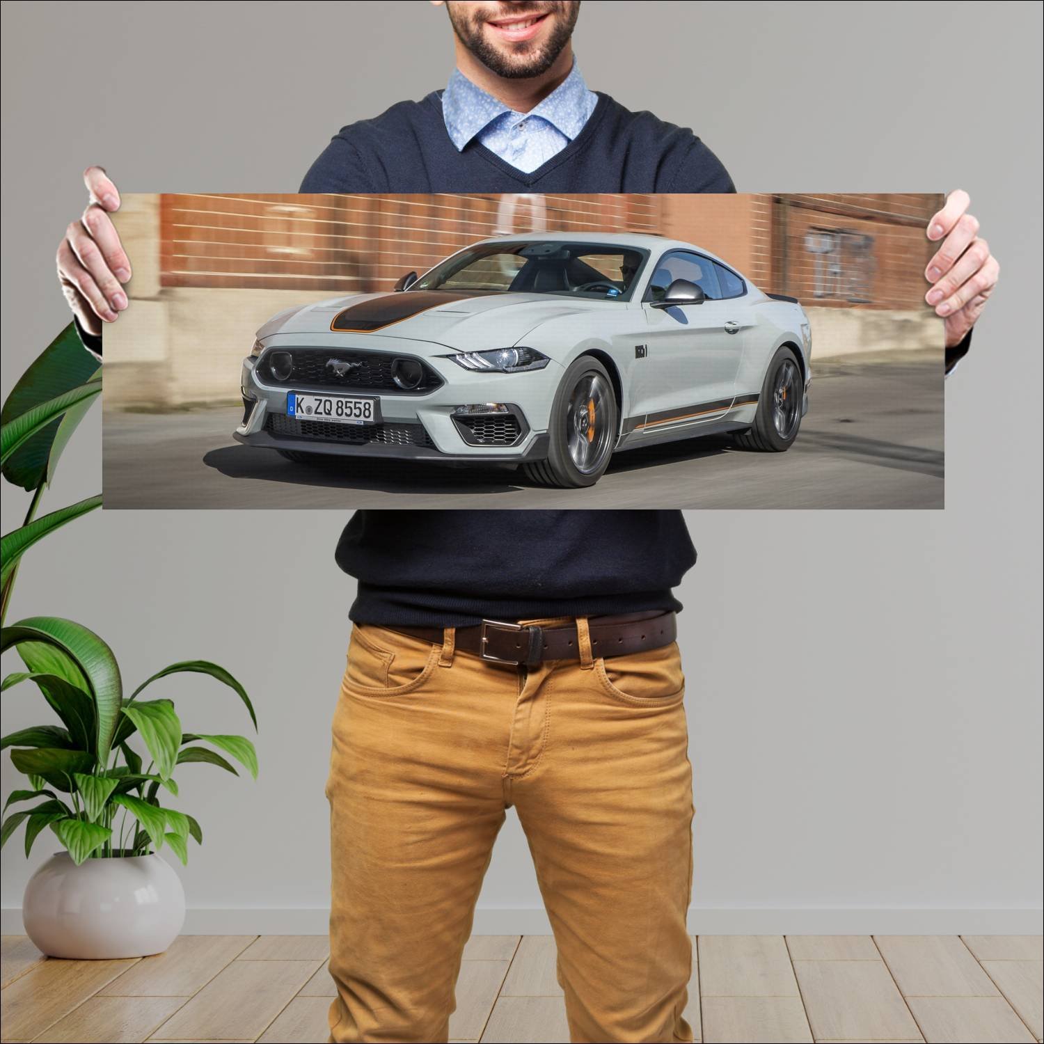 Cuadro grande 30x80cm 2021 ford mustang mach 1 eu 363 Ford