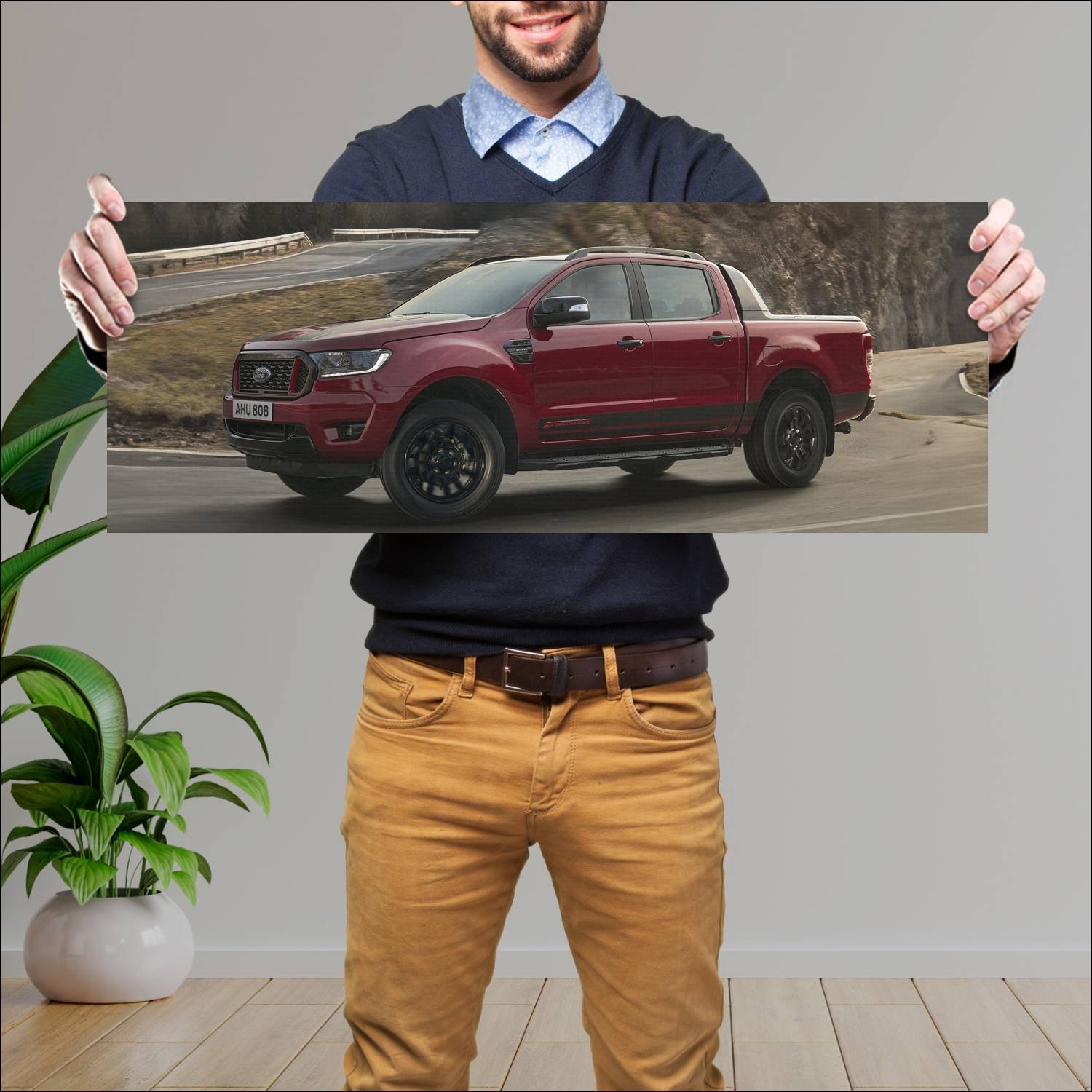 Cuadro grande 30x80cm 2021 ford ranger stormtrak d 370 Ford