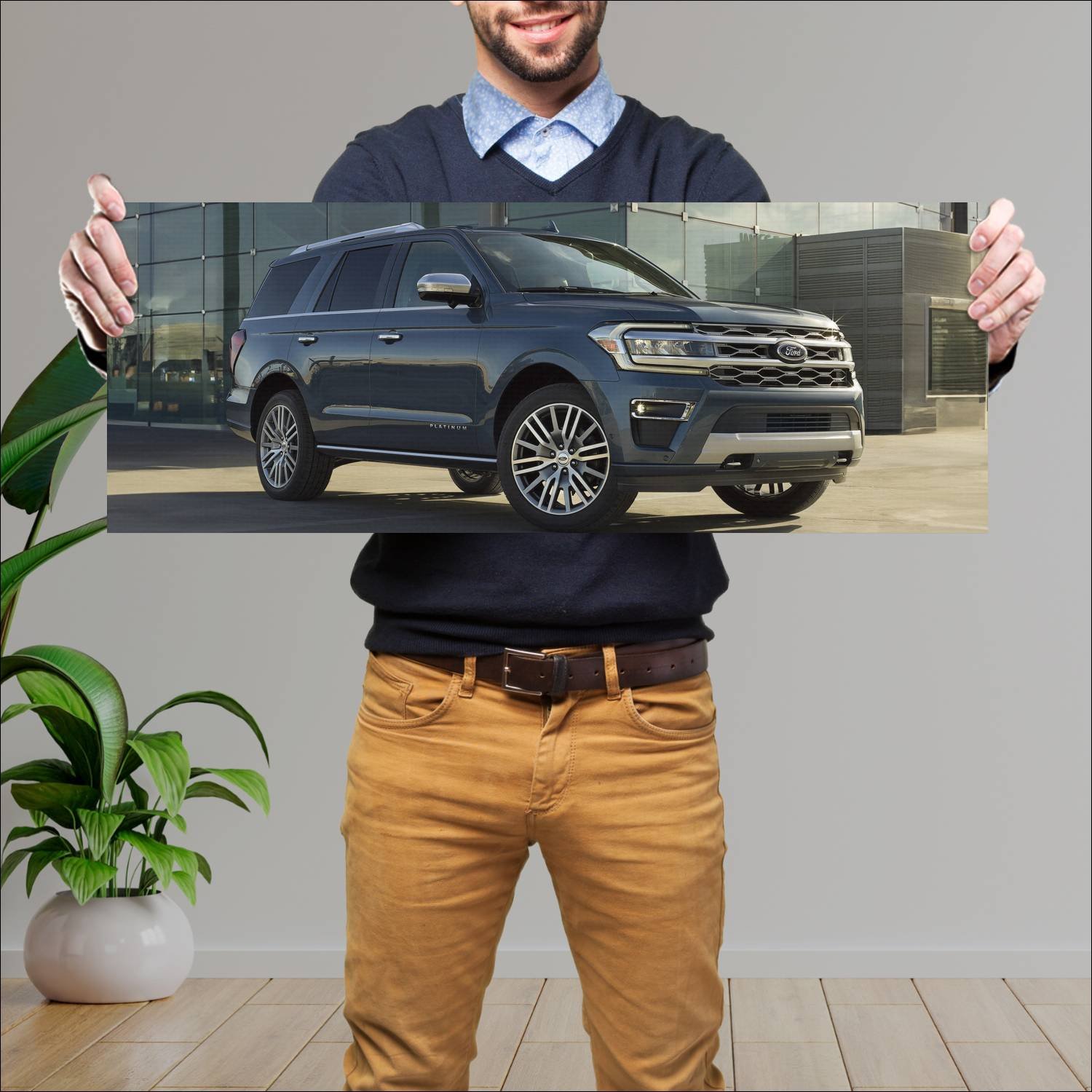 Cuadro grande 30x80cm 2022 ford expedition auto 381 Ford
