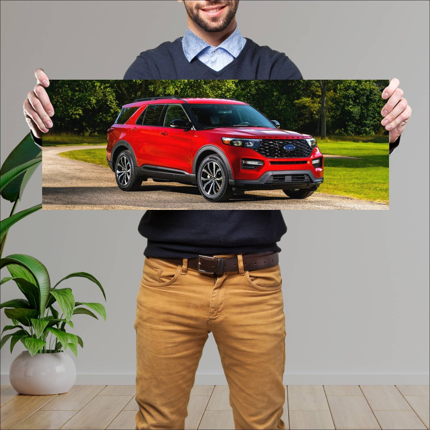 Cuadro grande 30x80cm 2022 ford explorer st line 1 384 Ford