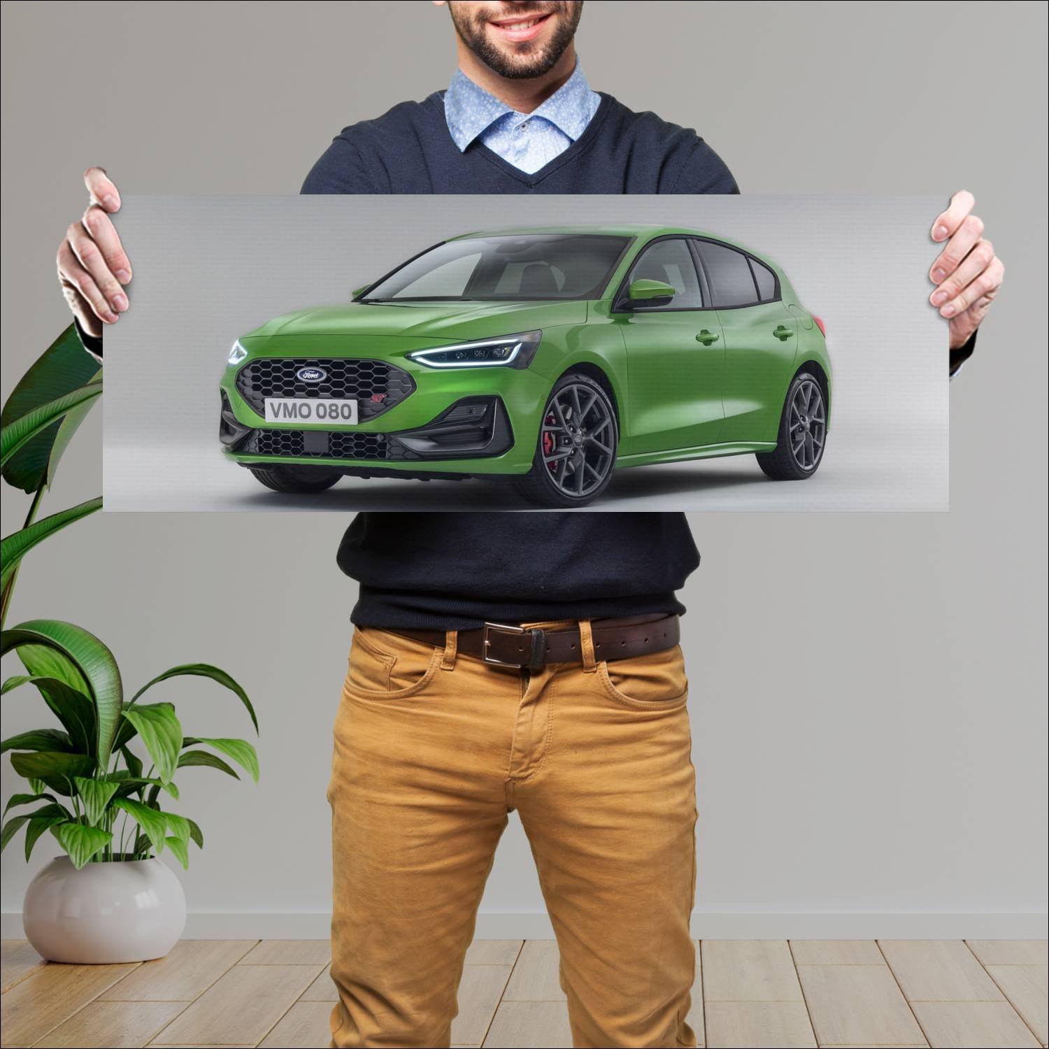 Cuadro grande 30x80cm 2022 ford focus st auto 390 Ford