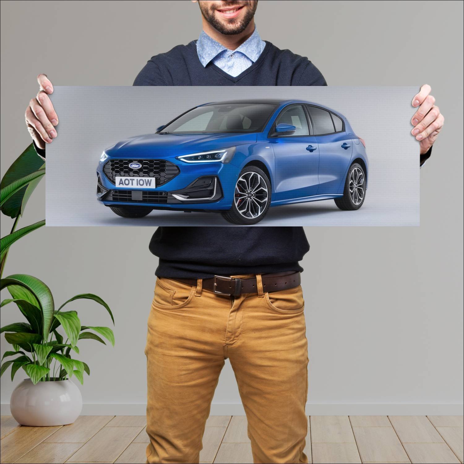 Cuadro grande 30x80cm 2022 ford focus st line Ford