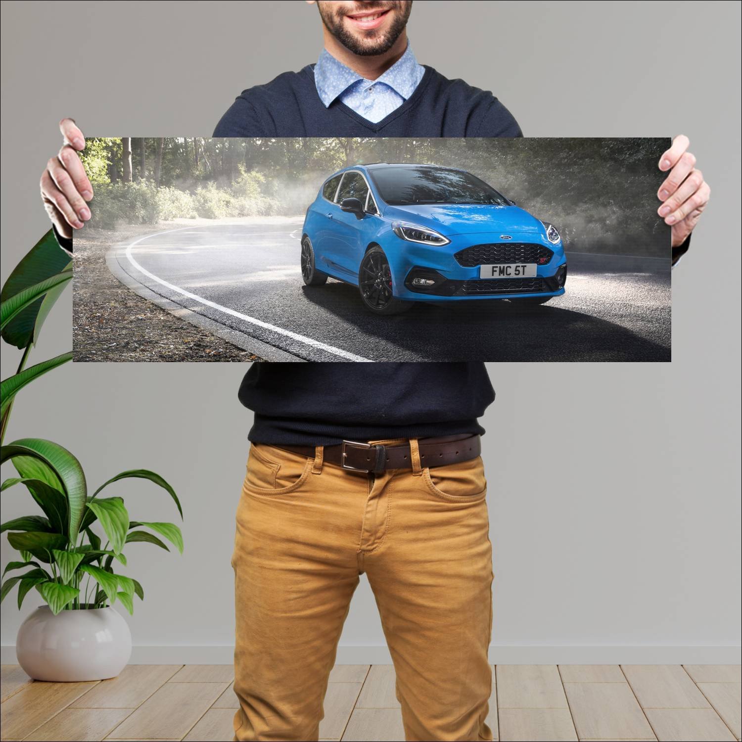 Cuadro grande 30x80cm 2020 Ford Fiesta ST Edition 001 Ford