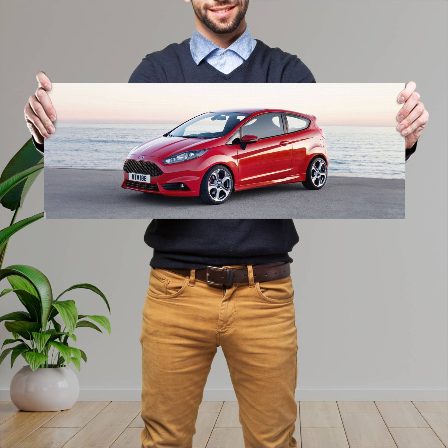 Cuadro grande 30x80cm 2013 ford fiesta st 3 door Ford