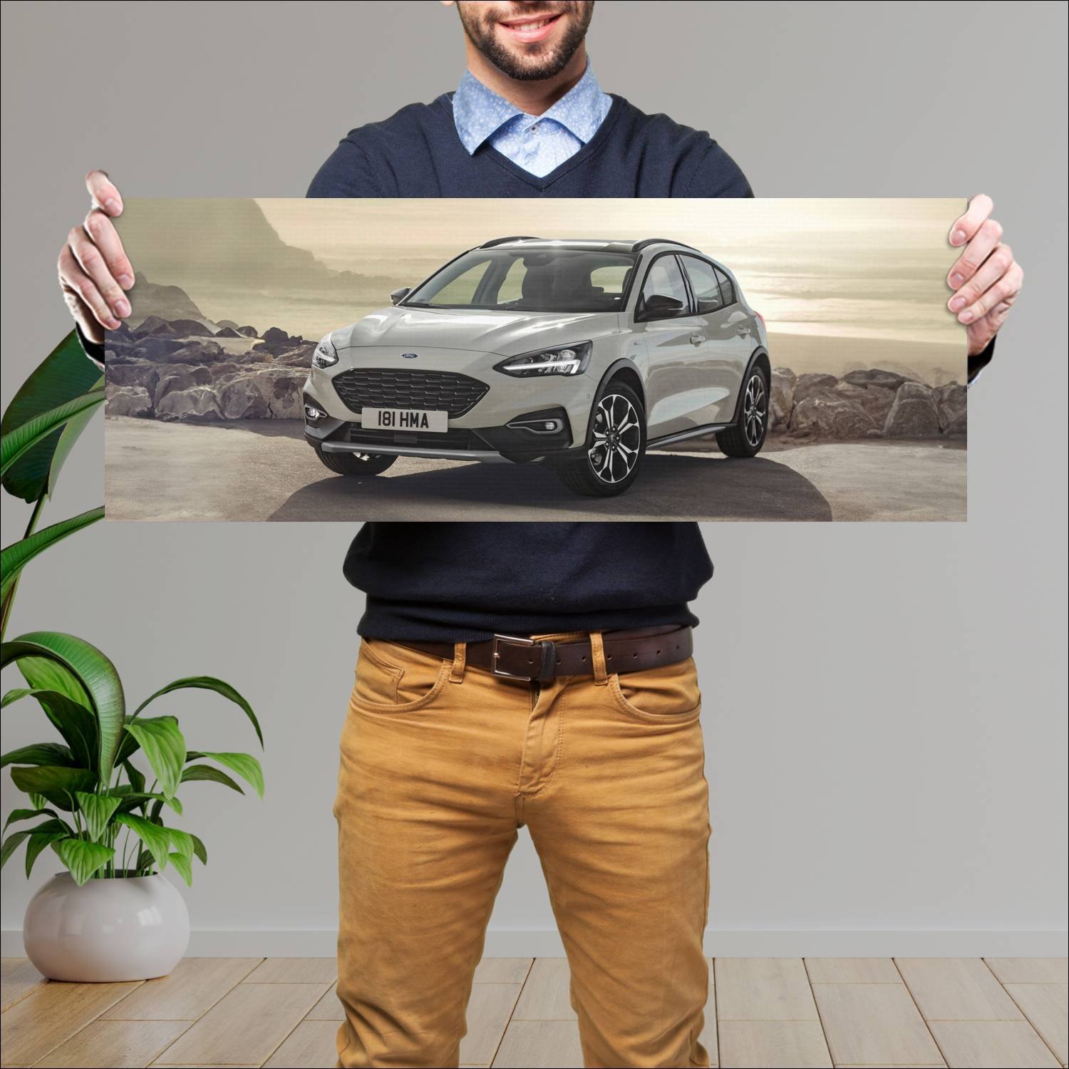 Cuadro grande 30x80cm 2018 ford focus active Ford