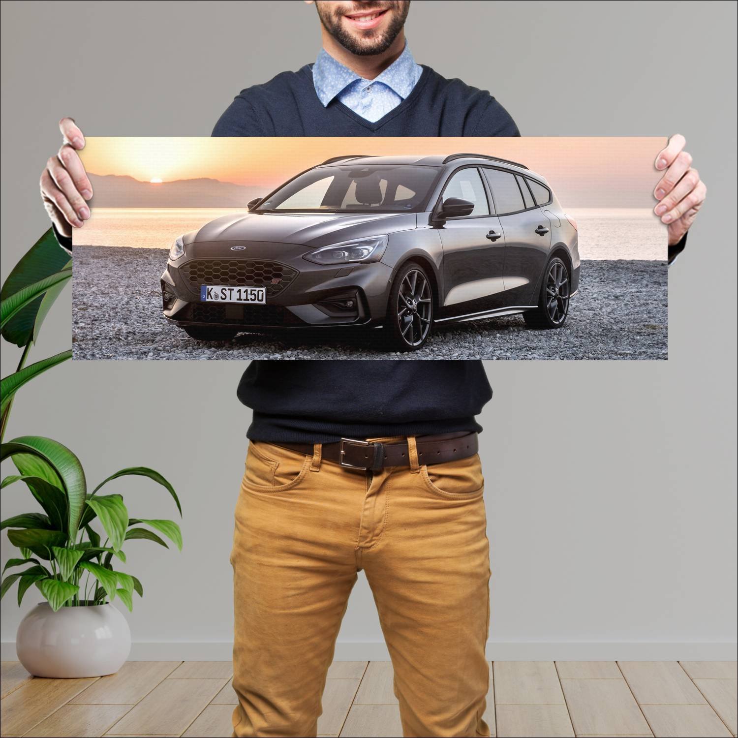 Cuadro grande 30x80cm 2019 ford focus st turnier Ford