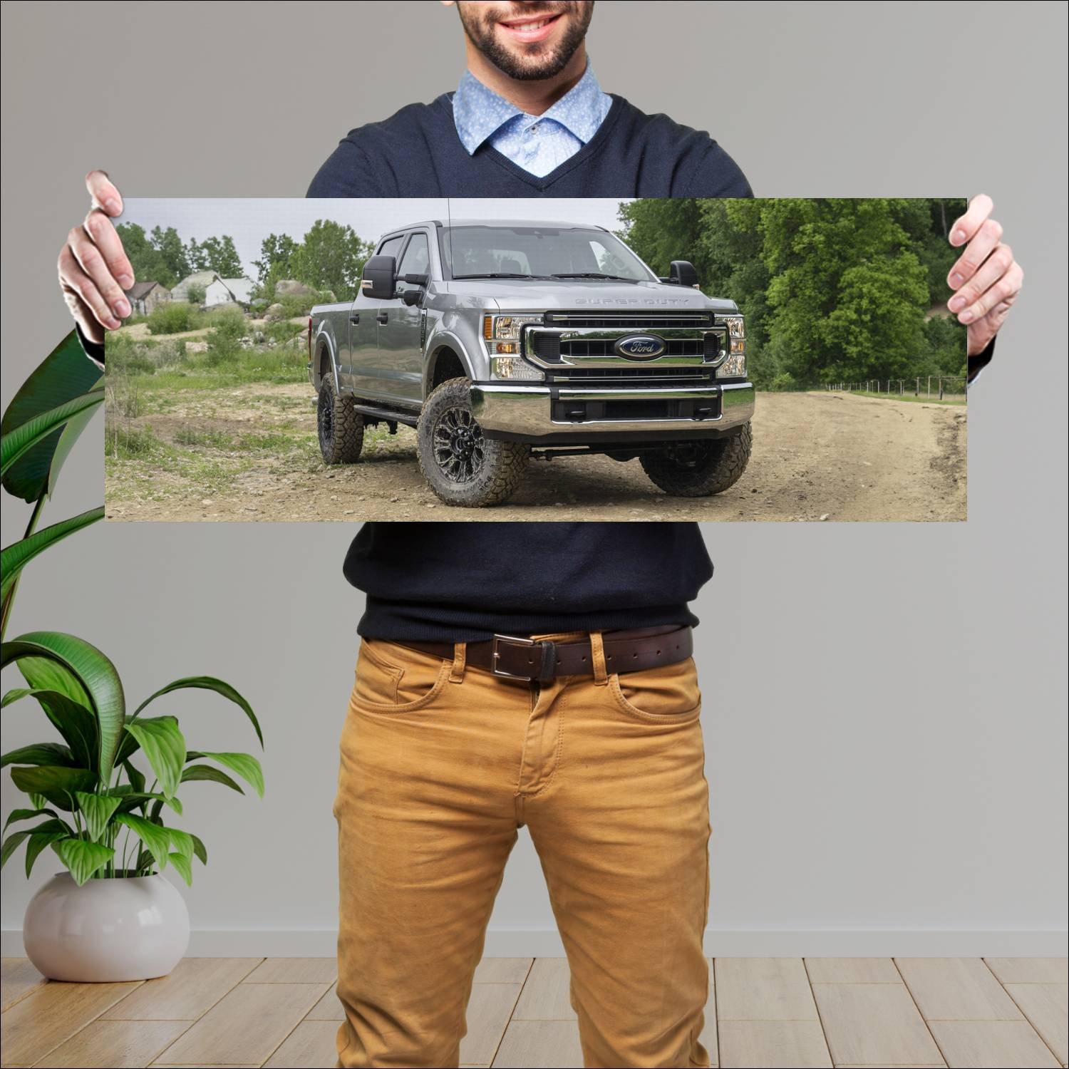 Cuadro grande 30x80cm 2020 ford f 350 super duty xlt crew Ford