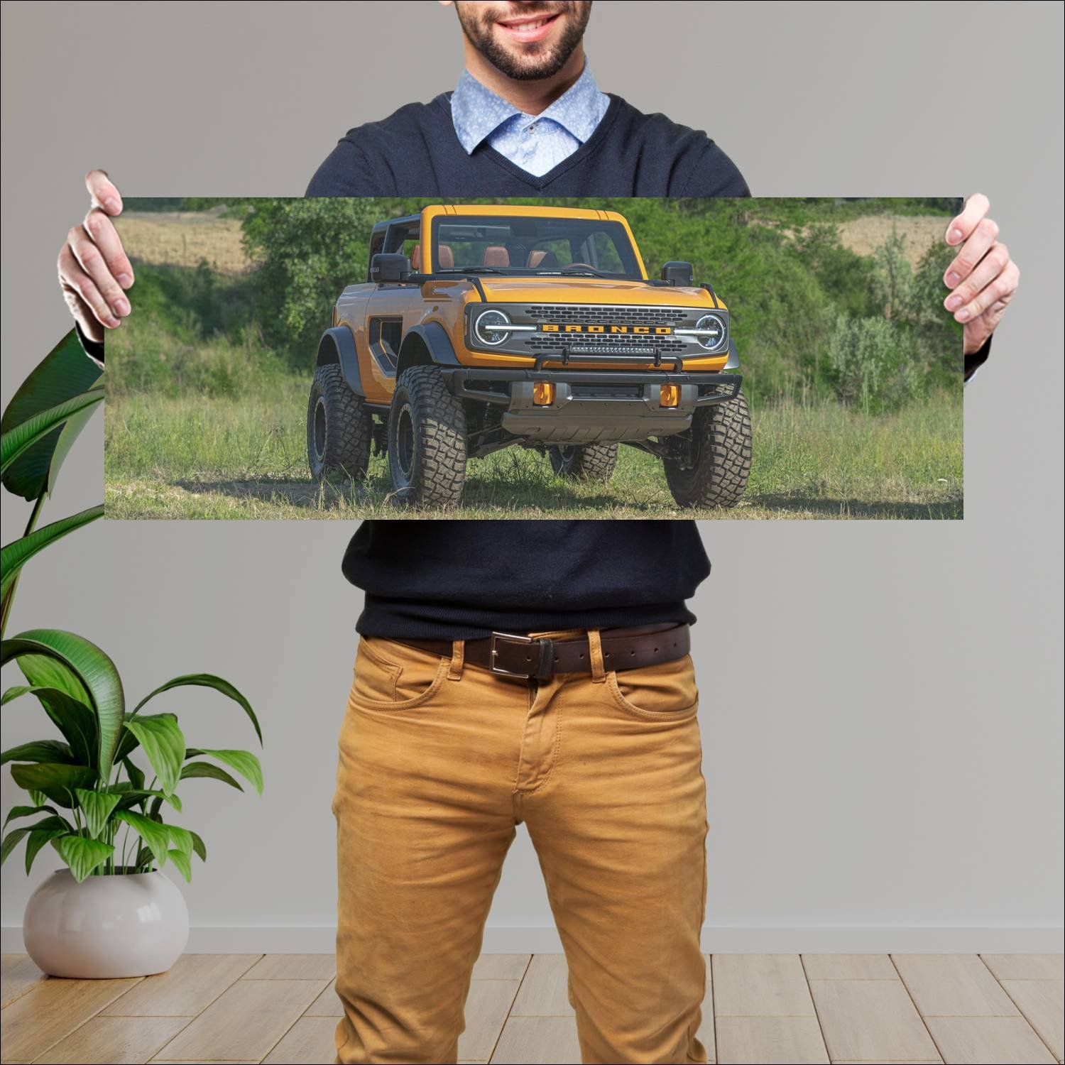 Cuadro grande 30x80cm 2021 ford bronco 2 door Ford