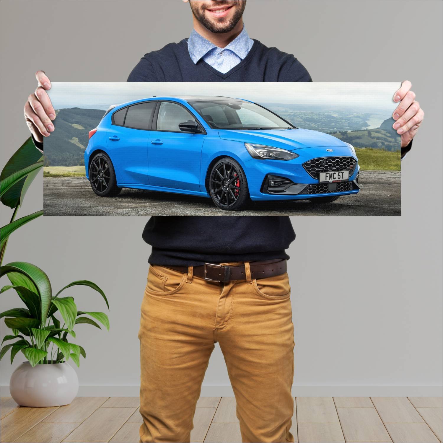 Cuadro grande 30x80cm 2021 ford focus st edition uk Ford