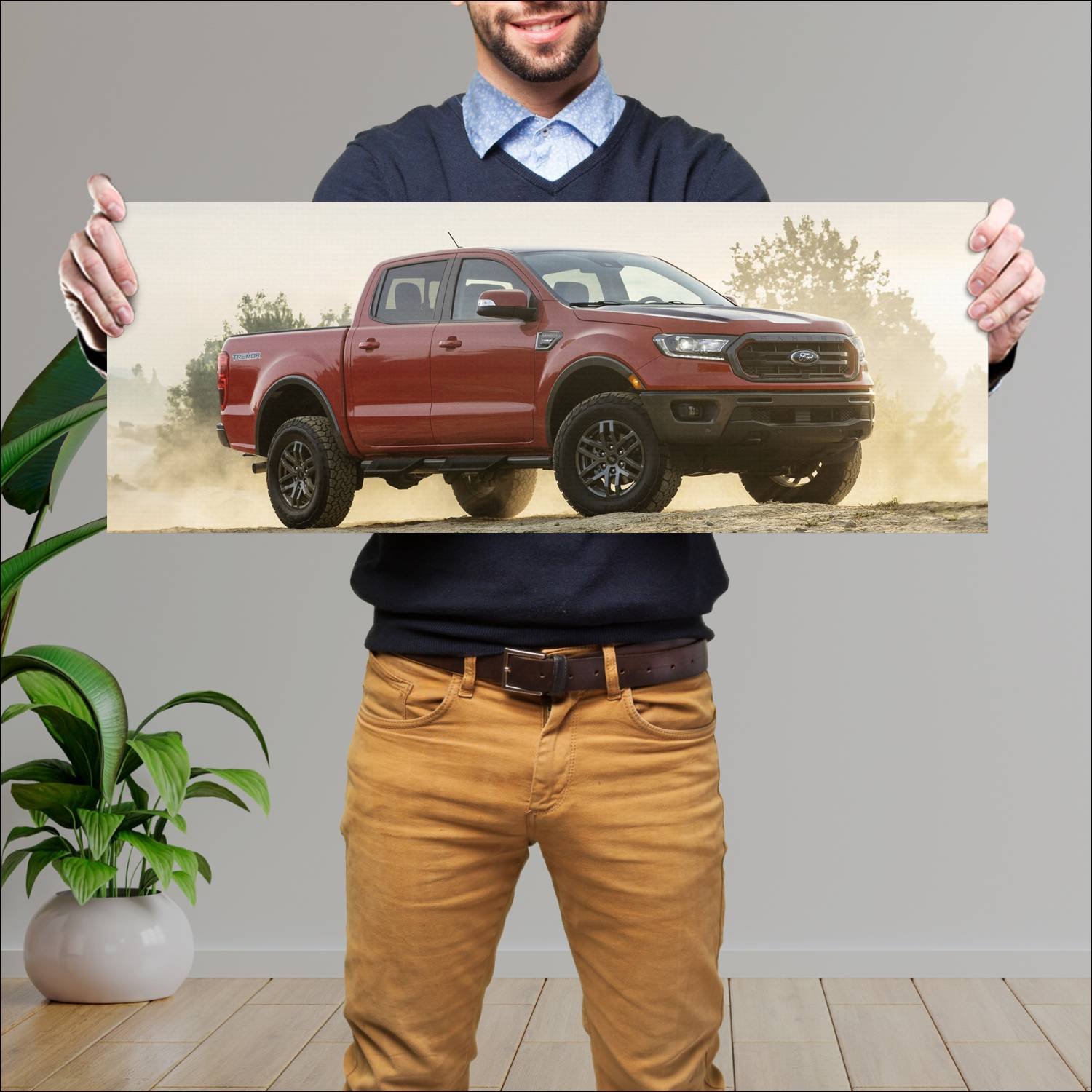 Cuadro grande 30x80cm 2021 ford ranger tremor supercrew Ford