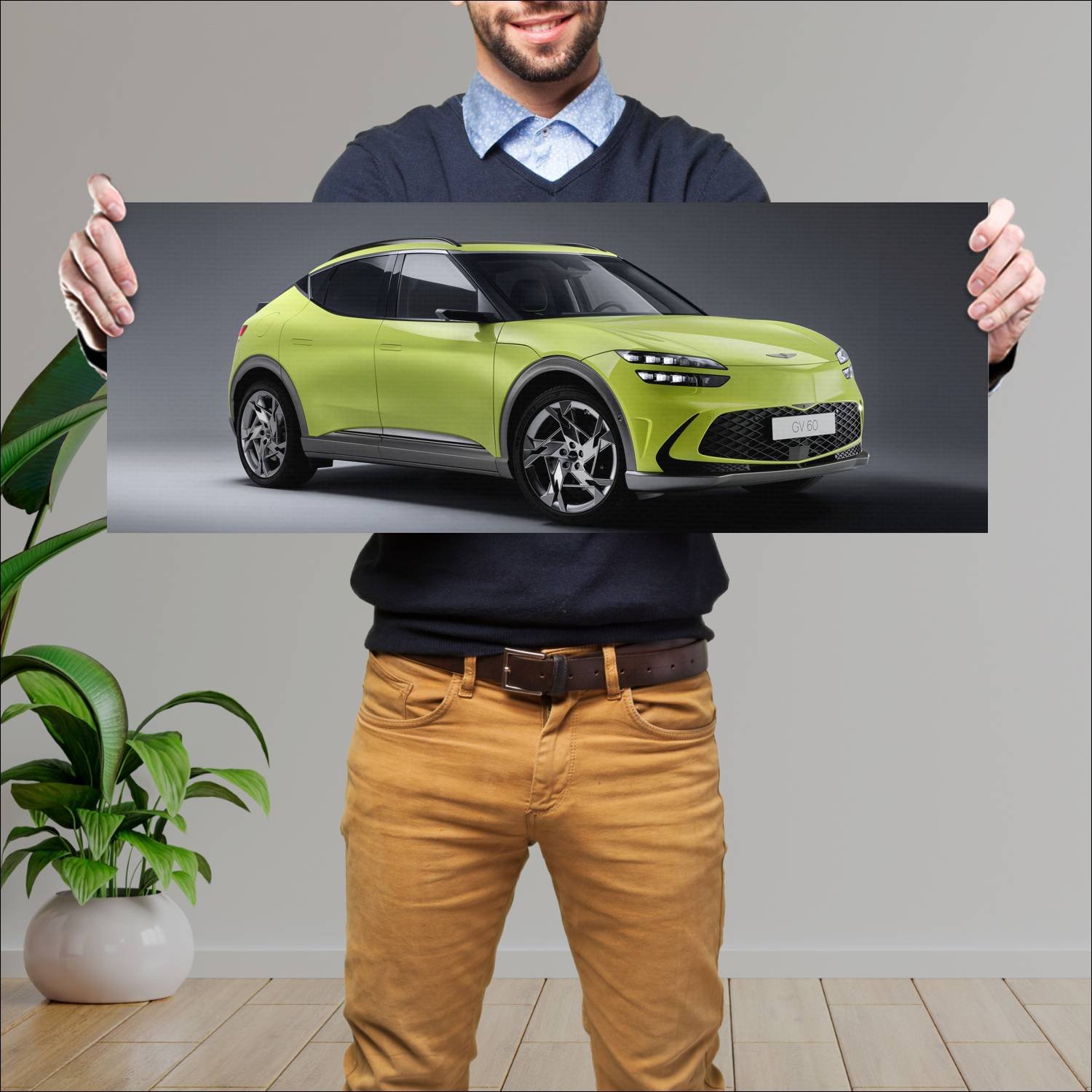 Cuadro grande 30x80cm 2022 genesis gv60 auto 41 Genesis