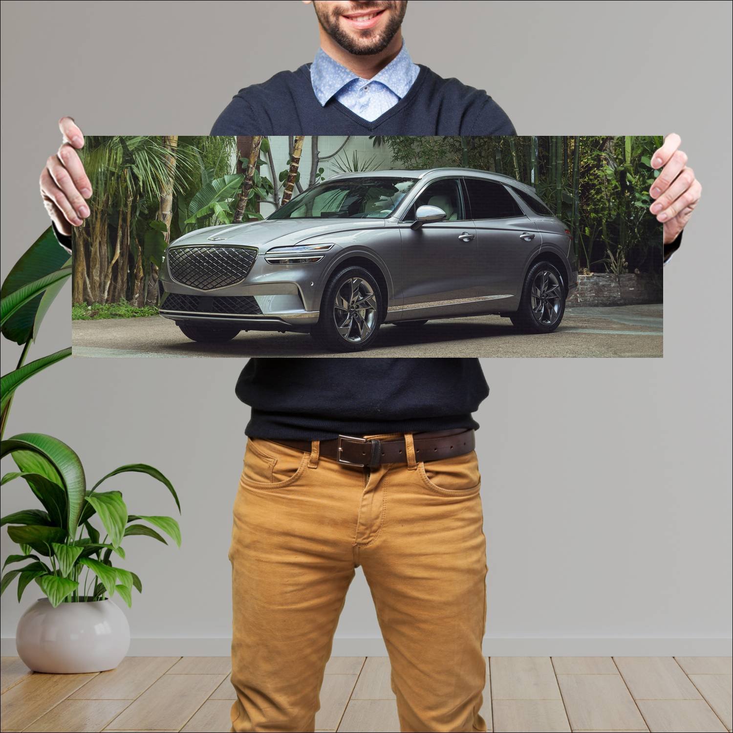 Cuadro grande 30x80cm 2023 genesis electrified gv7 48 Genesis