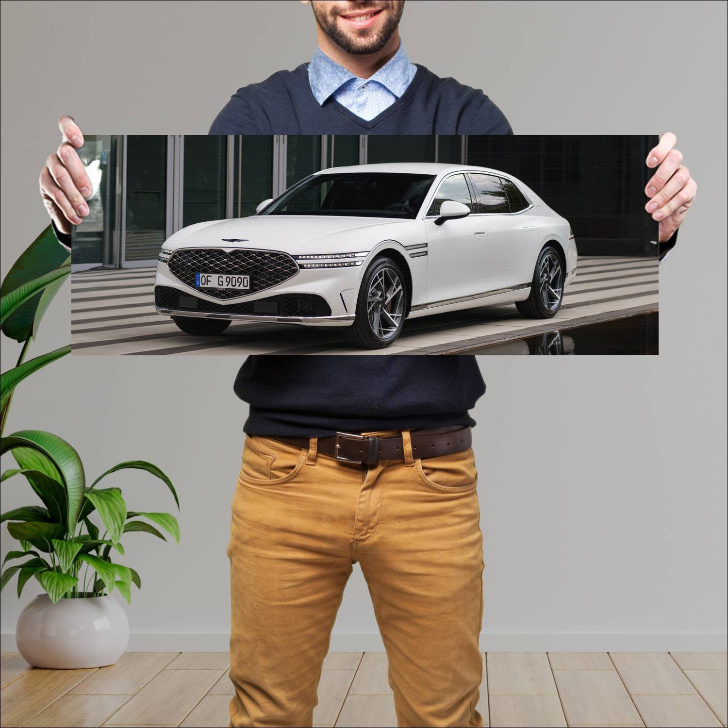 Cuadro grande 30x80cm 2023 genesis g90 eu auto 50 Genesis