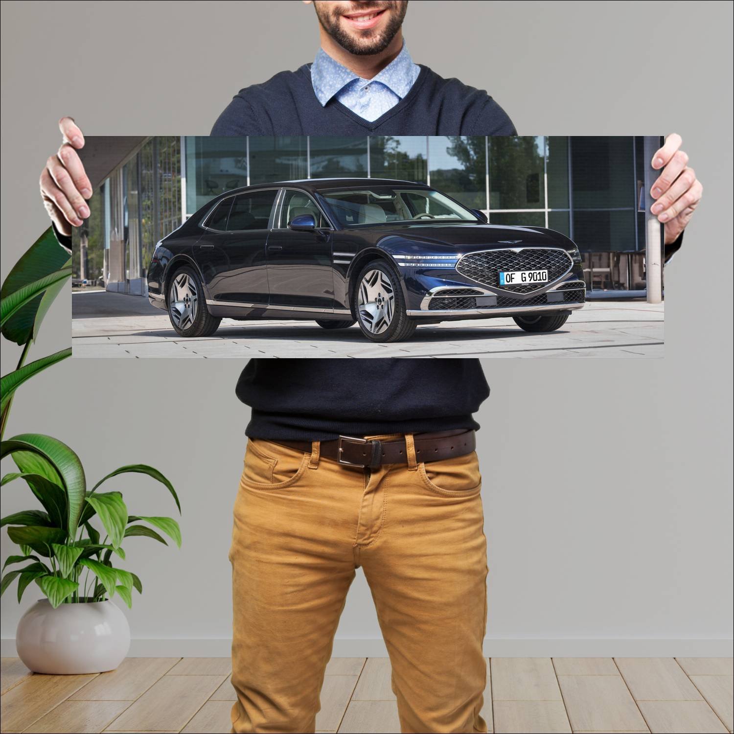 Cuadro grande 30x80cm 2023 genesis g90 long wheelb 51 Genesis