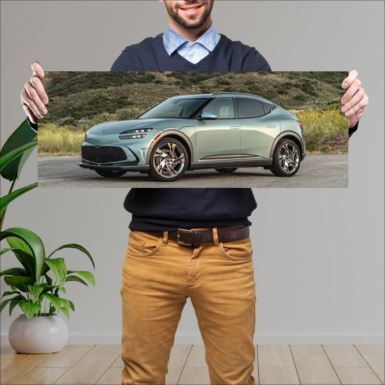 Cuadro grande 30x80cm 2023 genesis gv60 us auto 52 Genesis