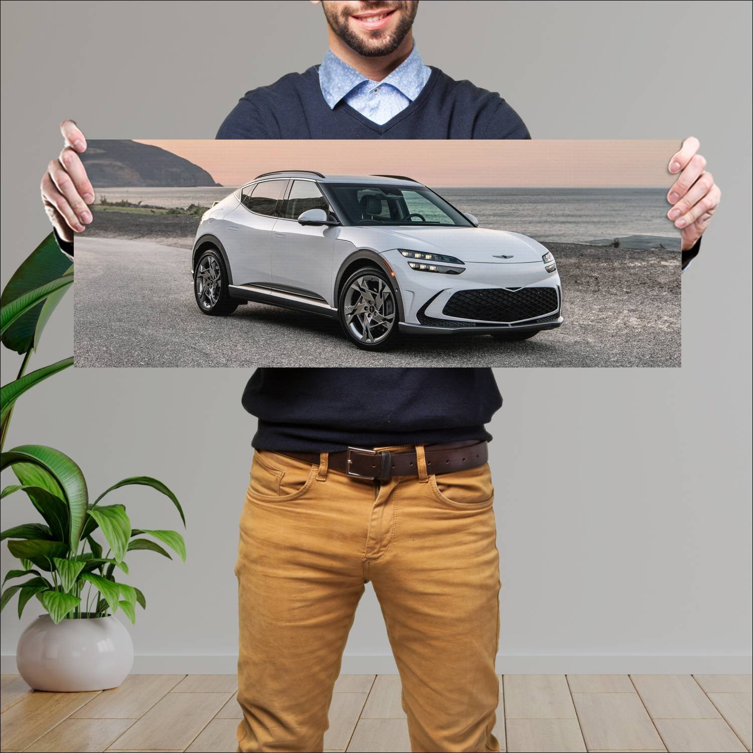 Cuadro grande 30x80cm 2023 genesis gv60 us auto 53 Genesis