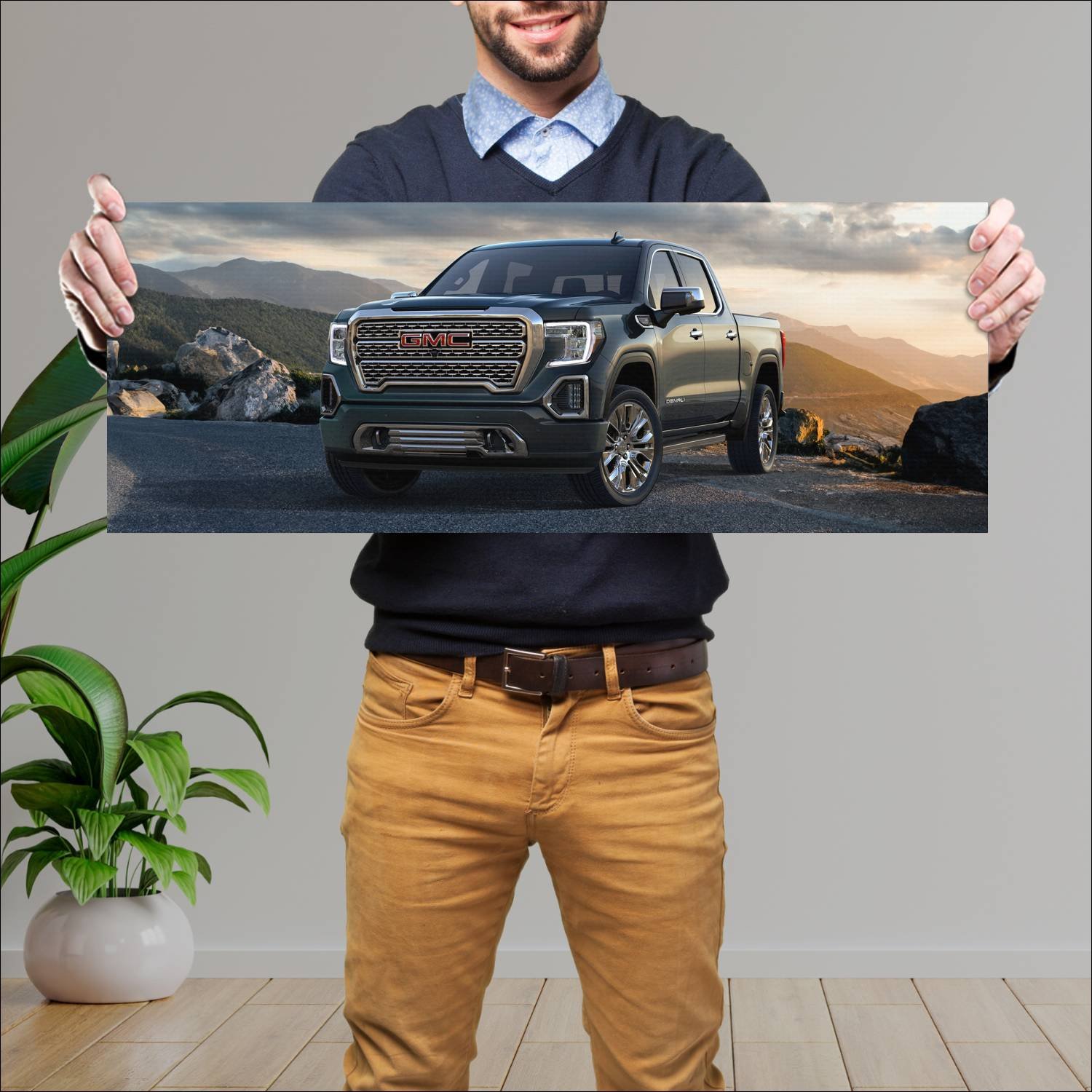 Cuadro grande 30x80cm 2019 gmc sierra denali crew 45 GMC