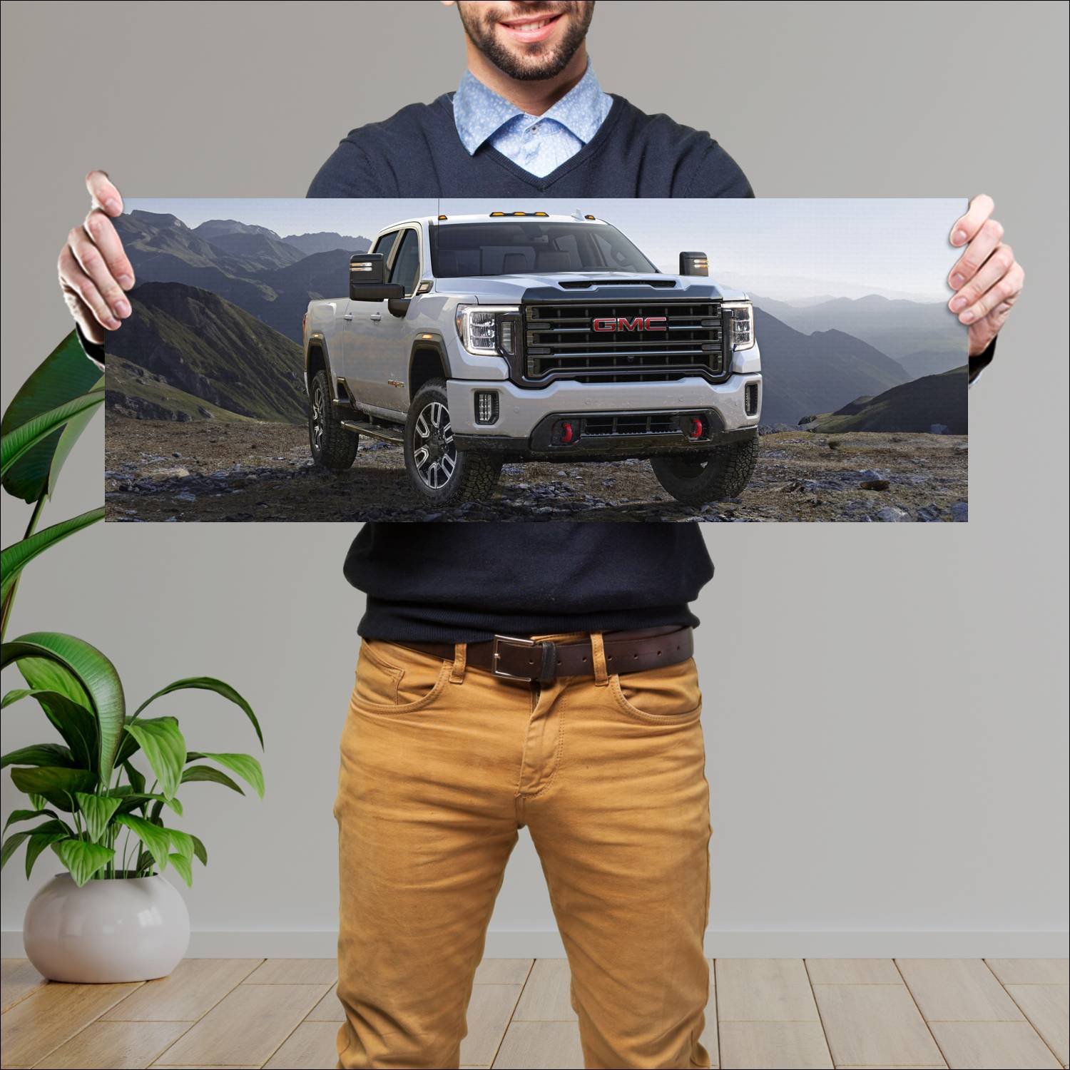 Cuadro grande 30x80cm 2020 gmc sierra 2500 hd at4 47 GMC