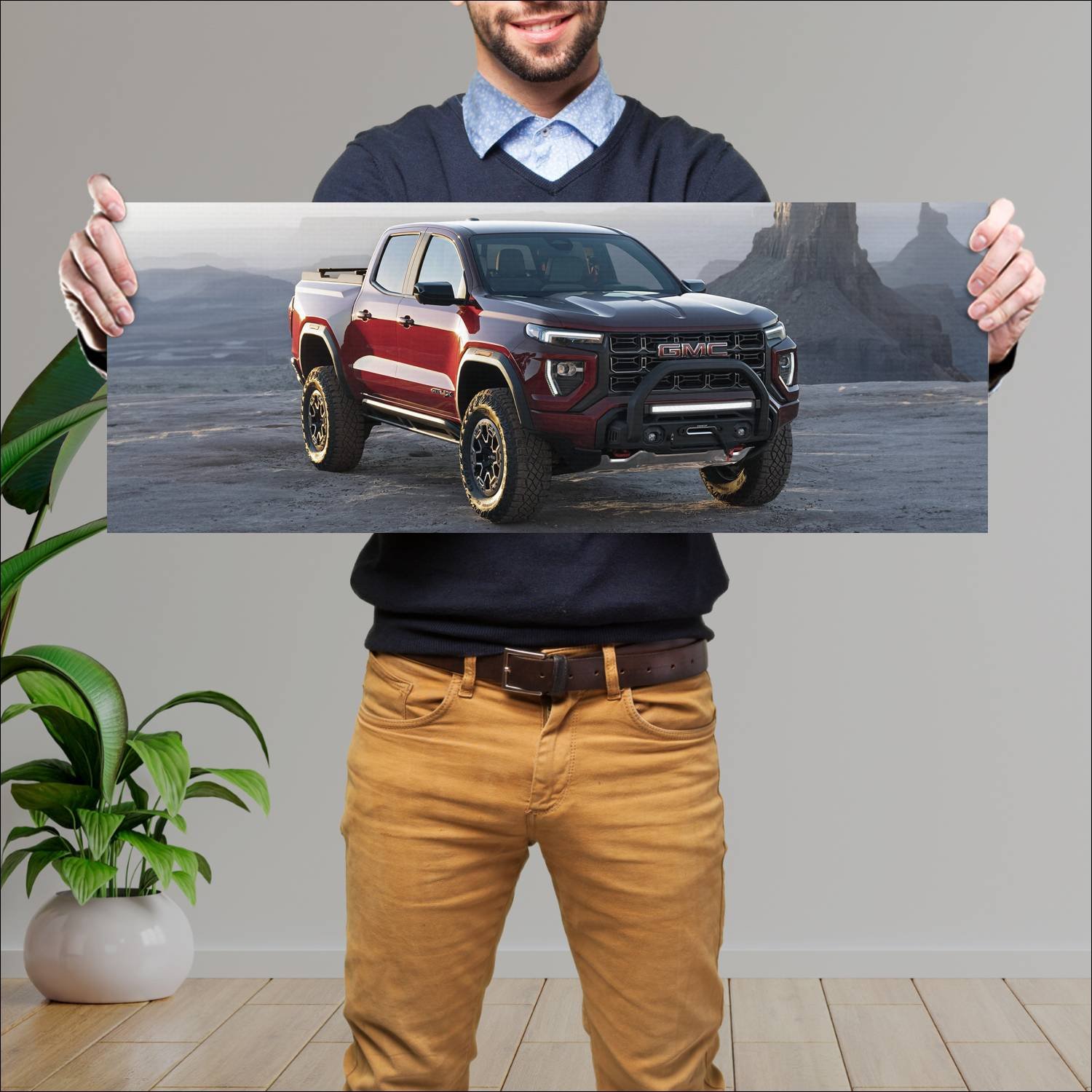 Cuadro grande 30x80cm 2023 gmc canyon at4x crew ca 64 GMC