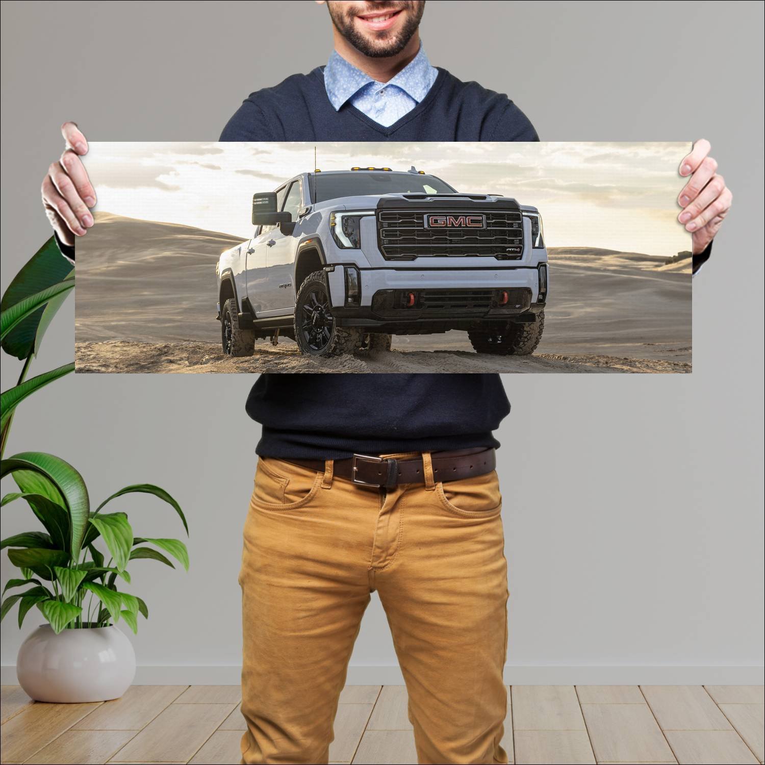 Cuadro grande 30x80cm 2024 gmc sierra 2500 hd at4 72 GMC