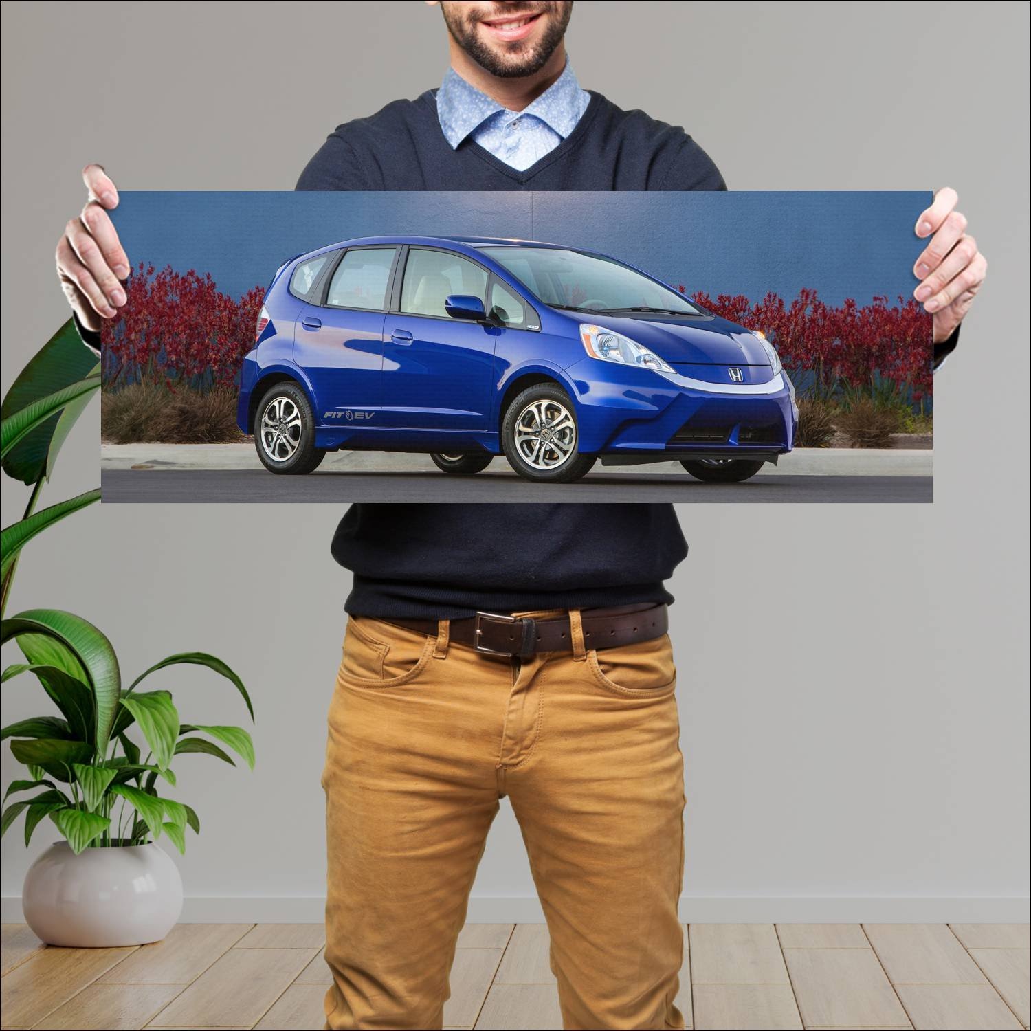 Cuadro grande 30x80cm 2012 honda fit ev us 7379 44 Honda