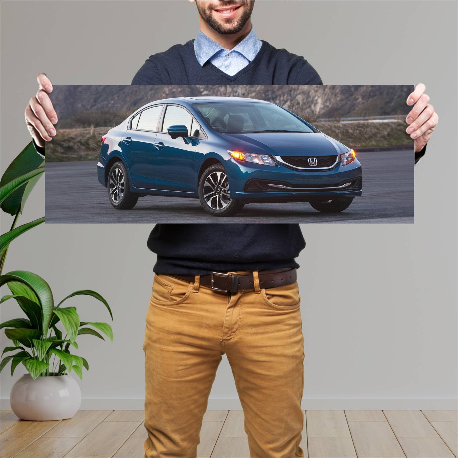 Cuadro grande 30x80cm 2013 honda civic sedan us 12 48 Honda