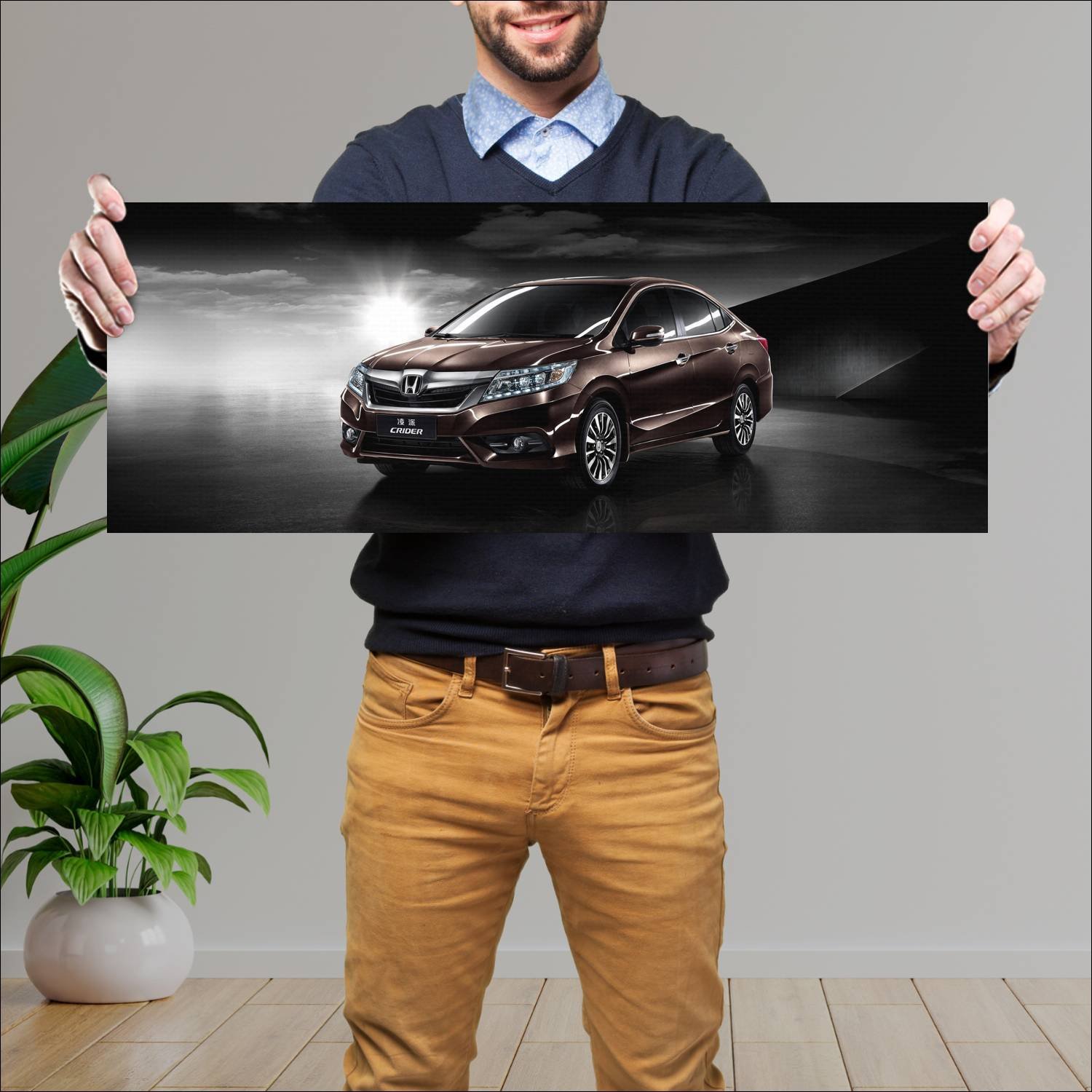 Cuadro grande 30x80cm 2013 honda crider 8701 50 Honda